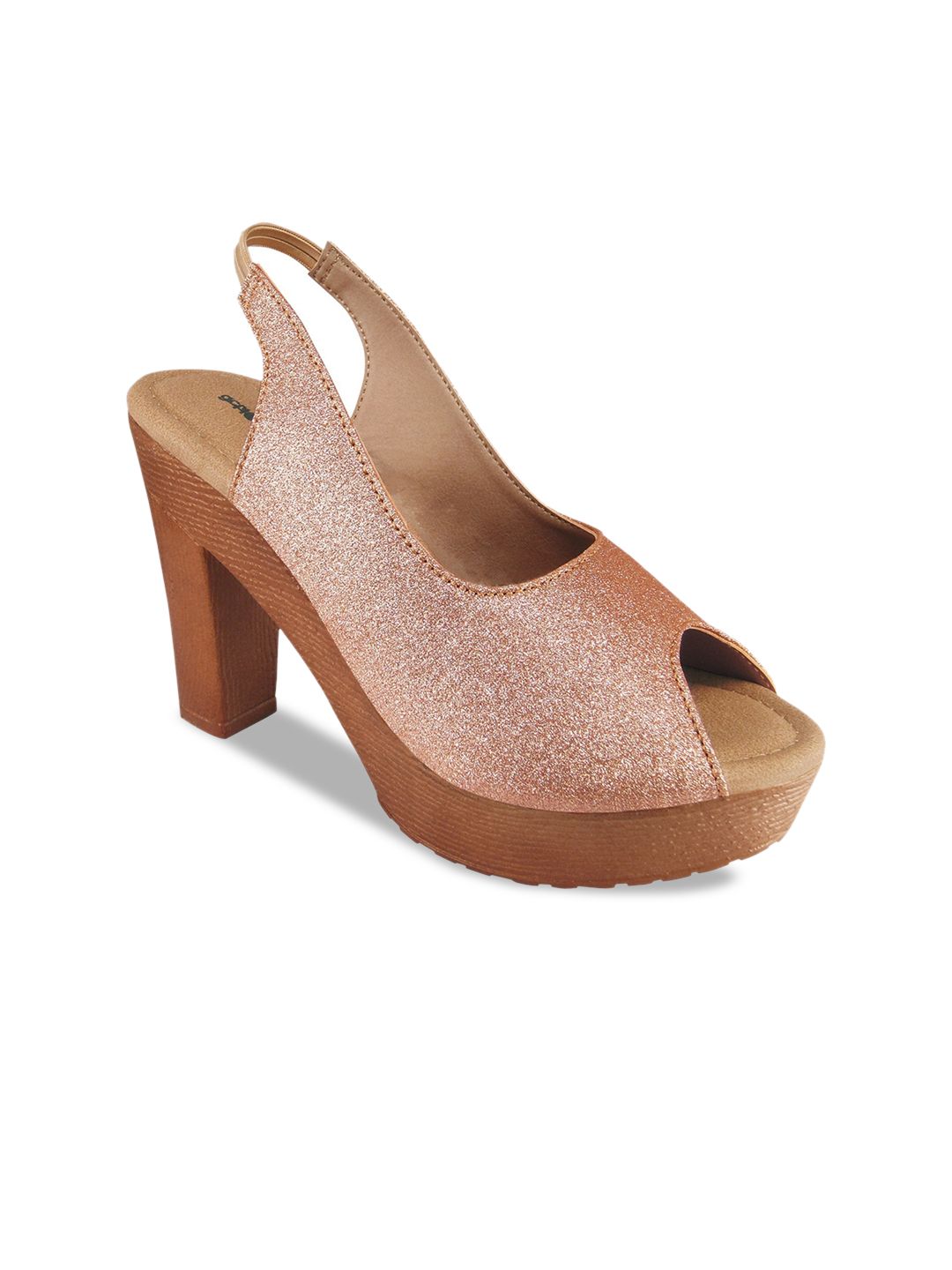 Action Embellished SyntheticBlock Peep Toes-picture-26