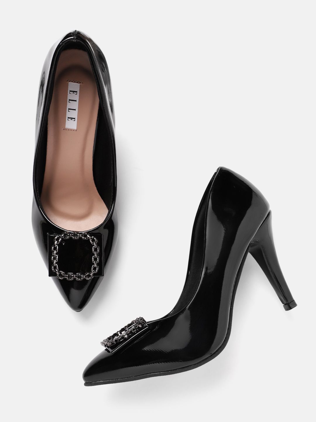 ELLE Women Metal Detail Slim Heel Pumps-picture-11