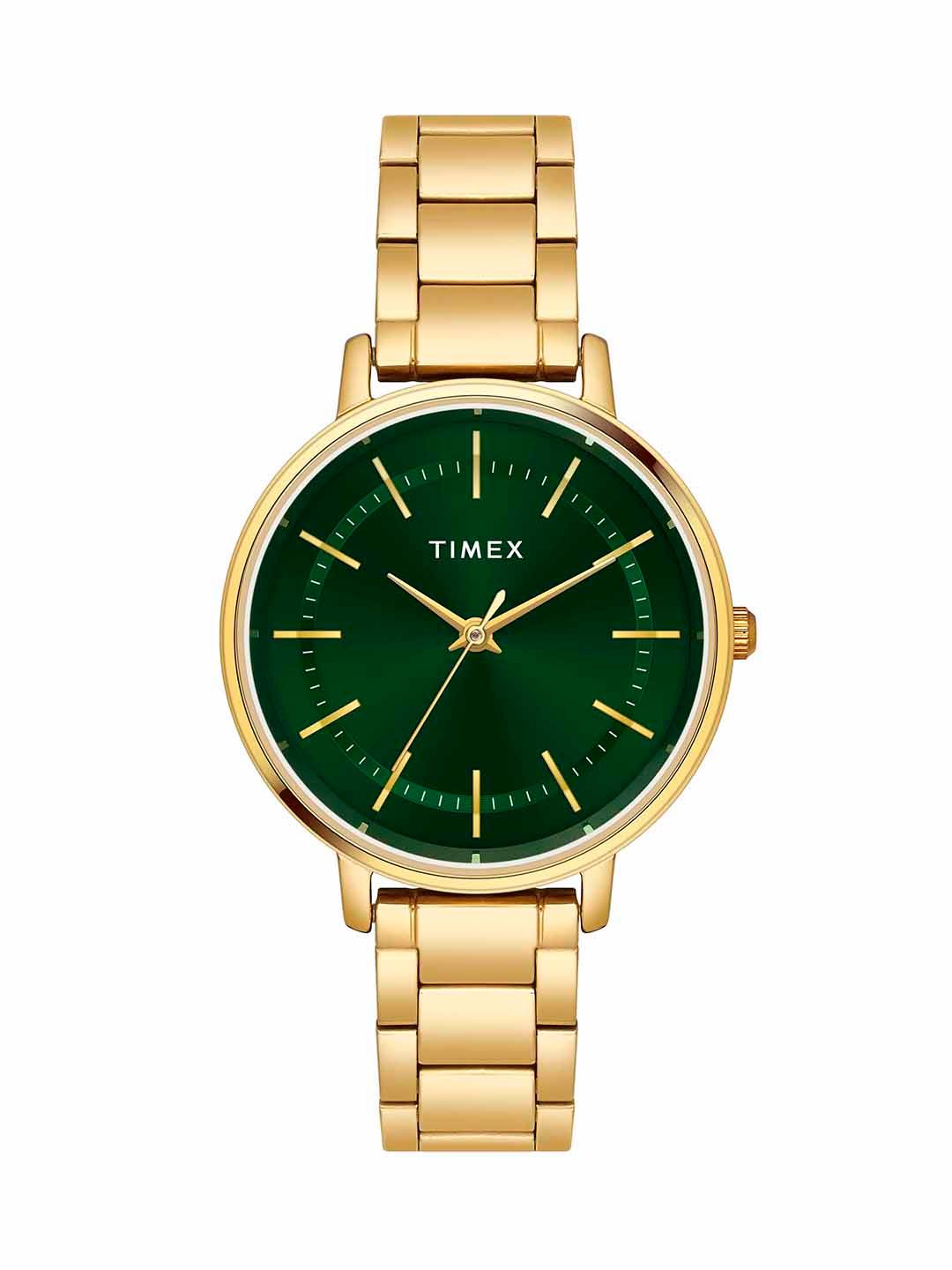 Timex Women Brass Leather Bracelet Style Straps Analogue Watch TWEL15803-image-16