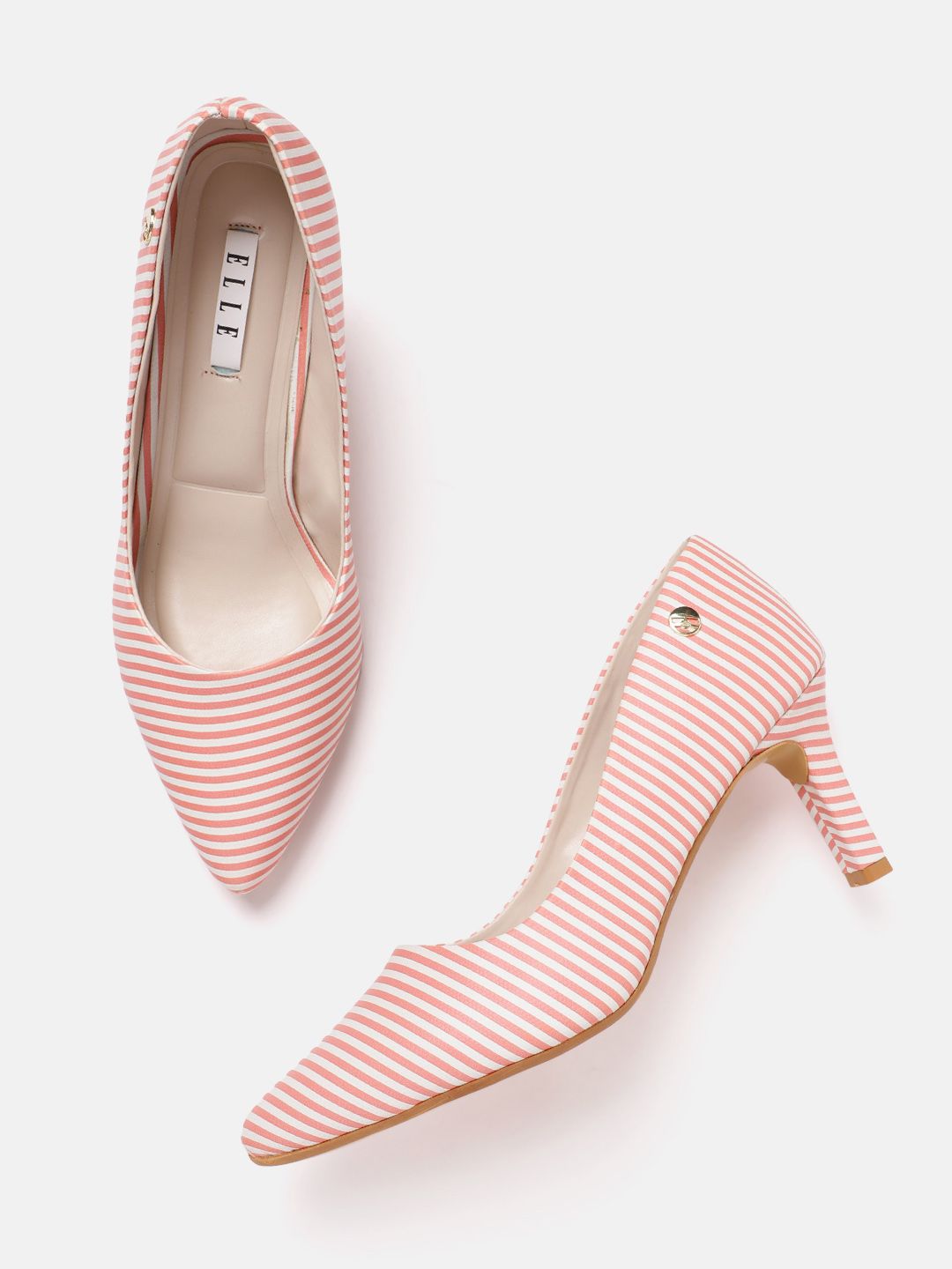 ELLE Women Striped Slim Heeled Pumps-picture-14