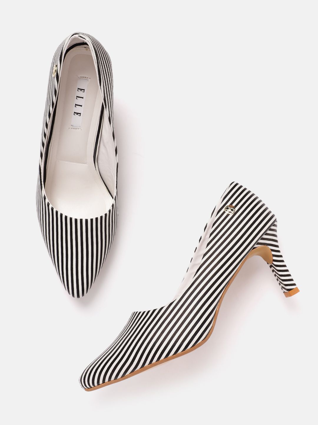 ELLE Women Striped Slim Heeled Pumps-picture-41