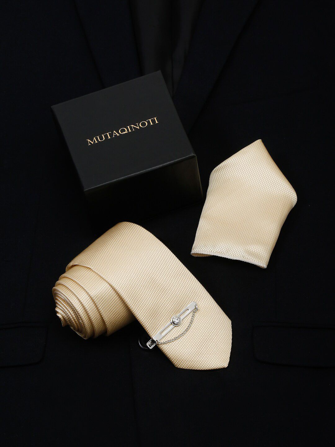 MUTAQINOTI Men Silk Blend Necktie Accessory Gift Set-picture-22