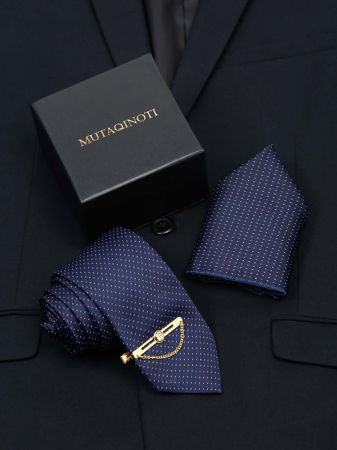 MUTAQINOTI Men Silk Necktie Accessory Gift Set-picture-14
