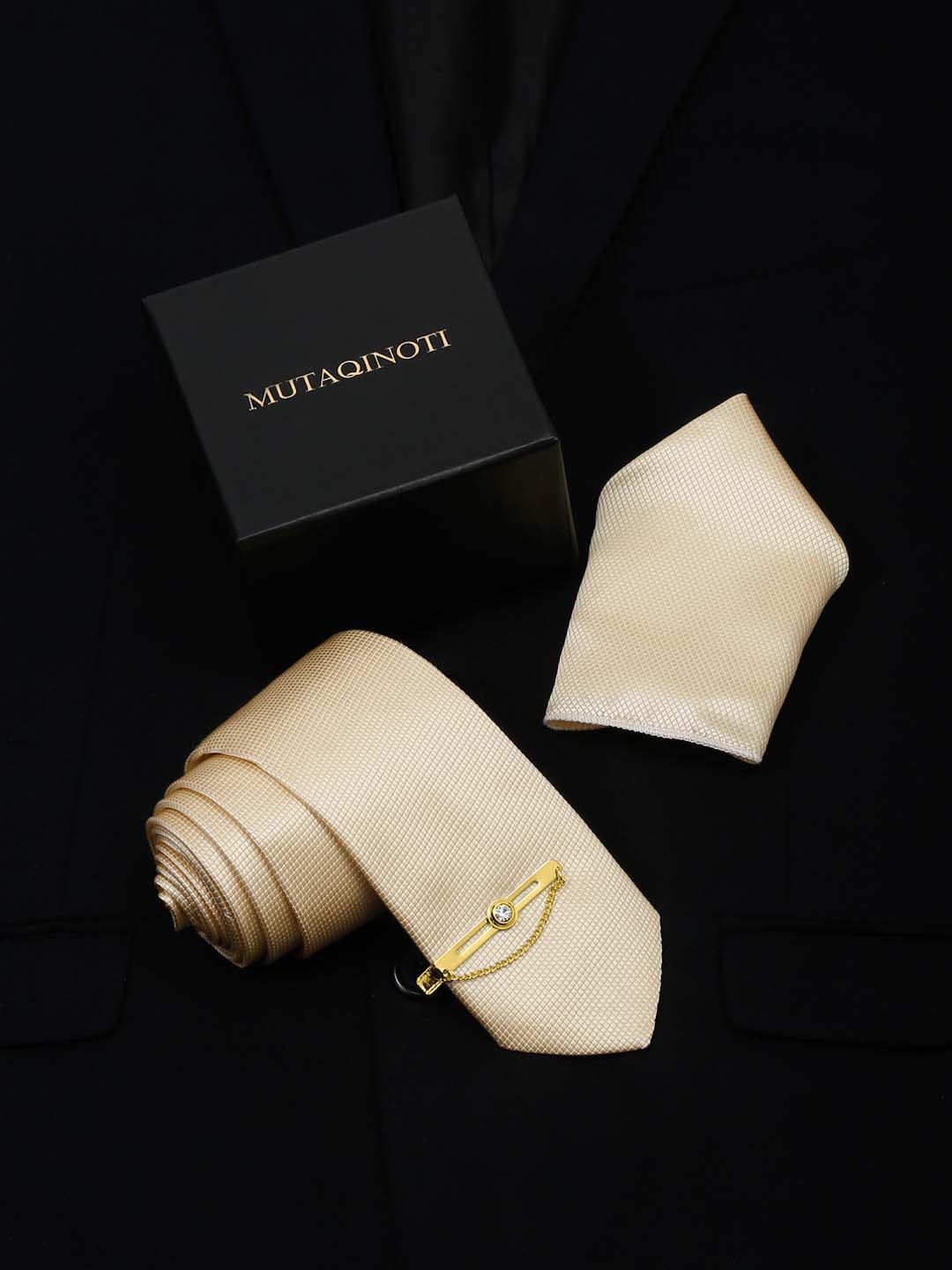 MUTAQINOTI Men Silk Necktie Accessory Gift Set-picture-45