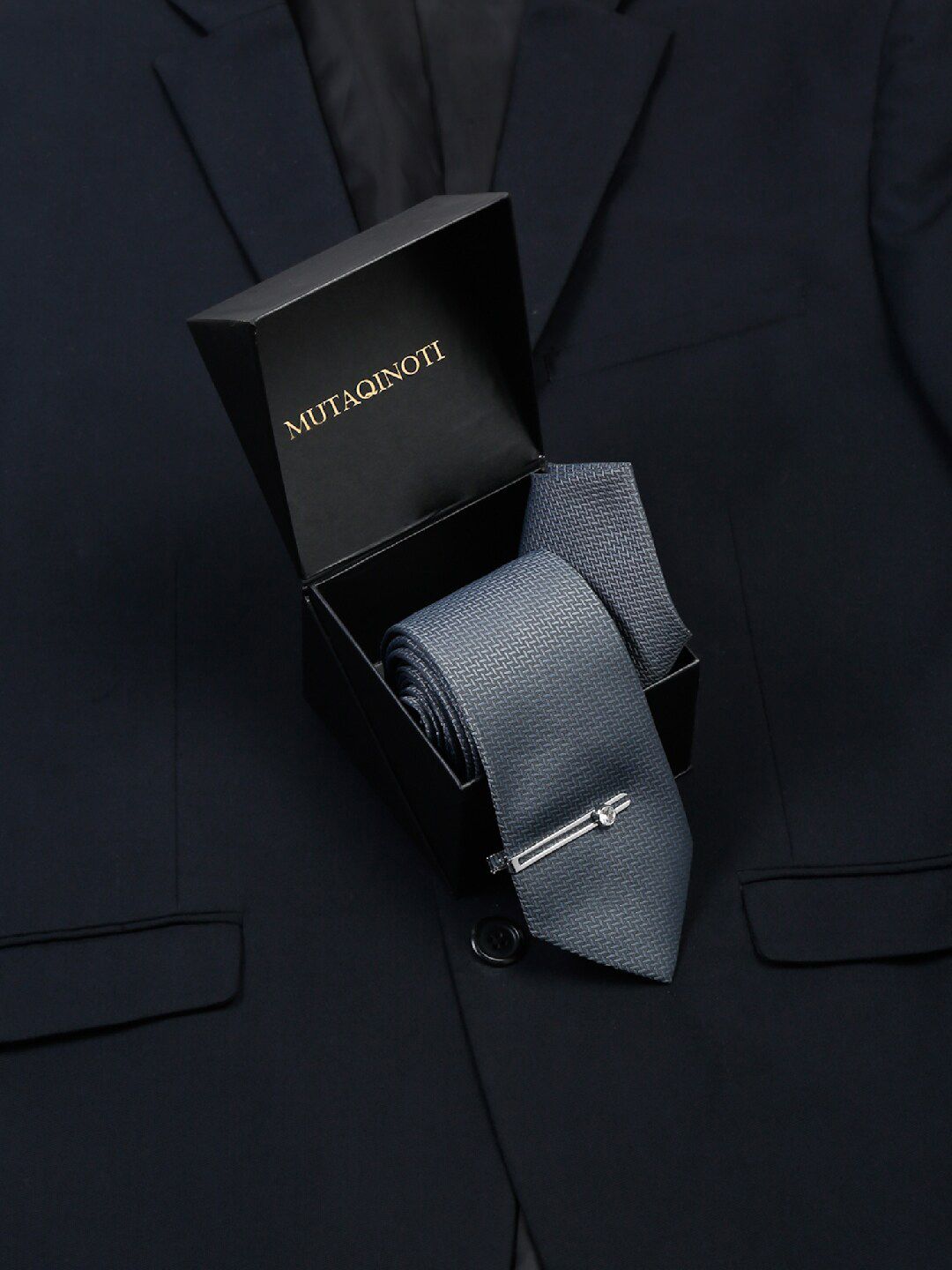 MUTAQINOTI Men Silk Necktie Accessory Gift Set-image-48