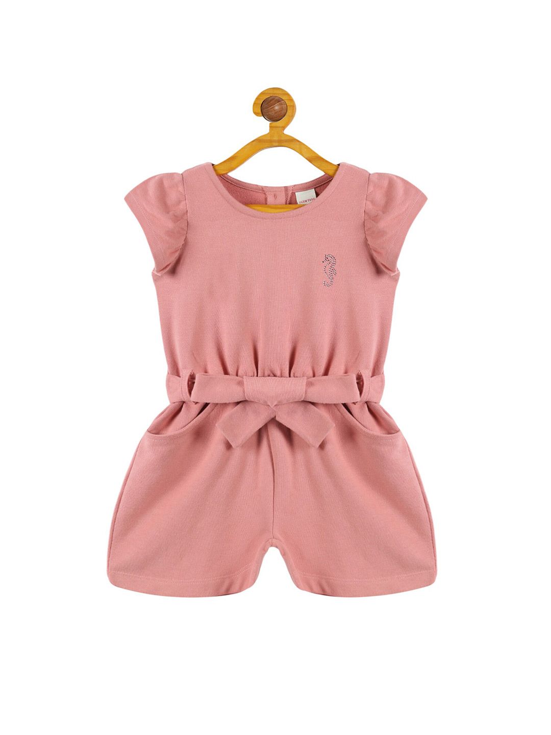 PLUM TREE Girls Waist Tie-Ups Pure Cotton Playsuit-picture-24