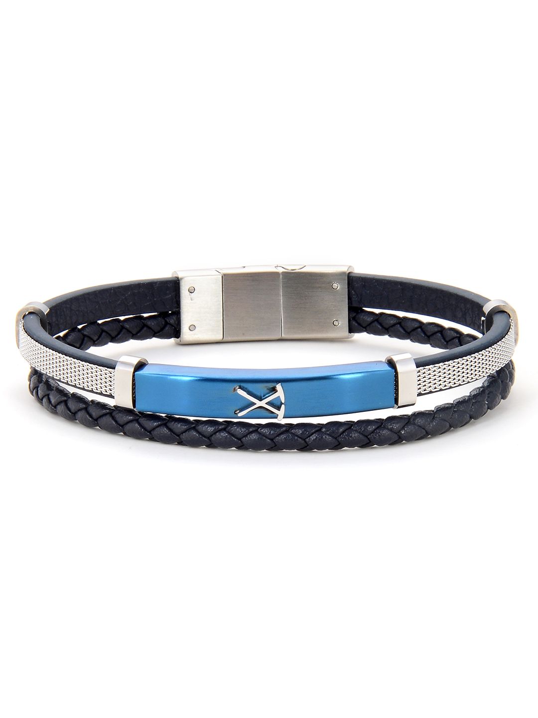 Santa Barbara Polo & Racquet Club Black Fall Winter Leather Bracelet