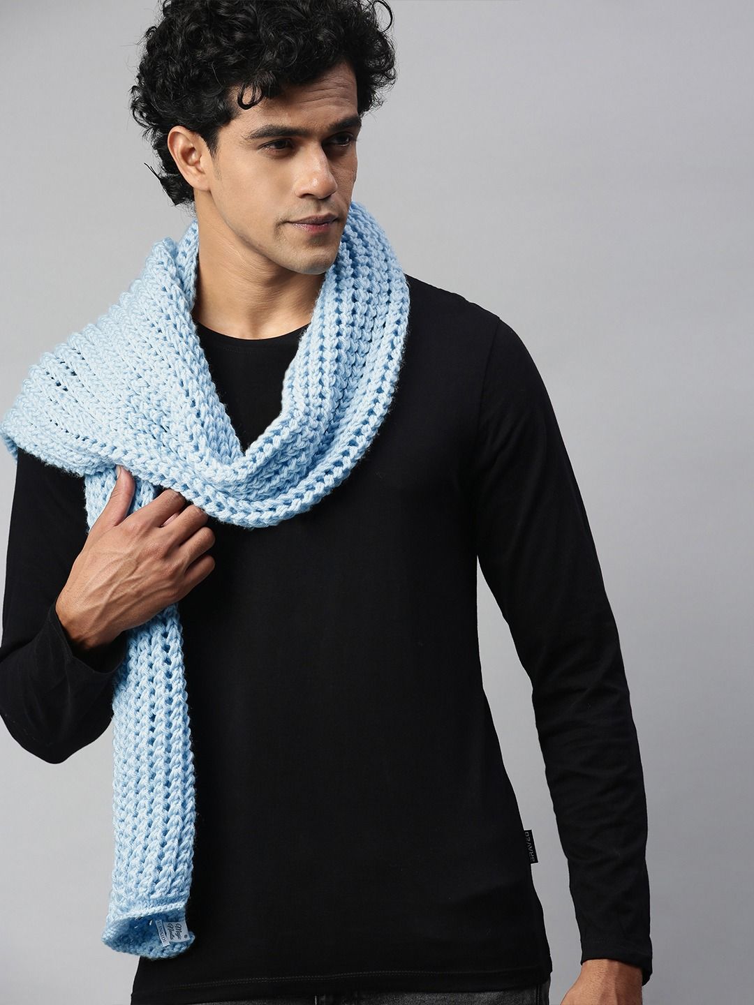 Magic Needles Men Self Design Acrylic Scarf-picture-30