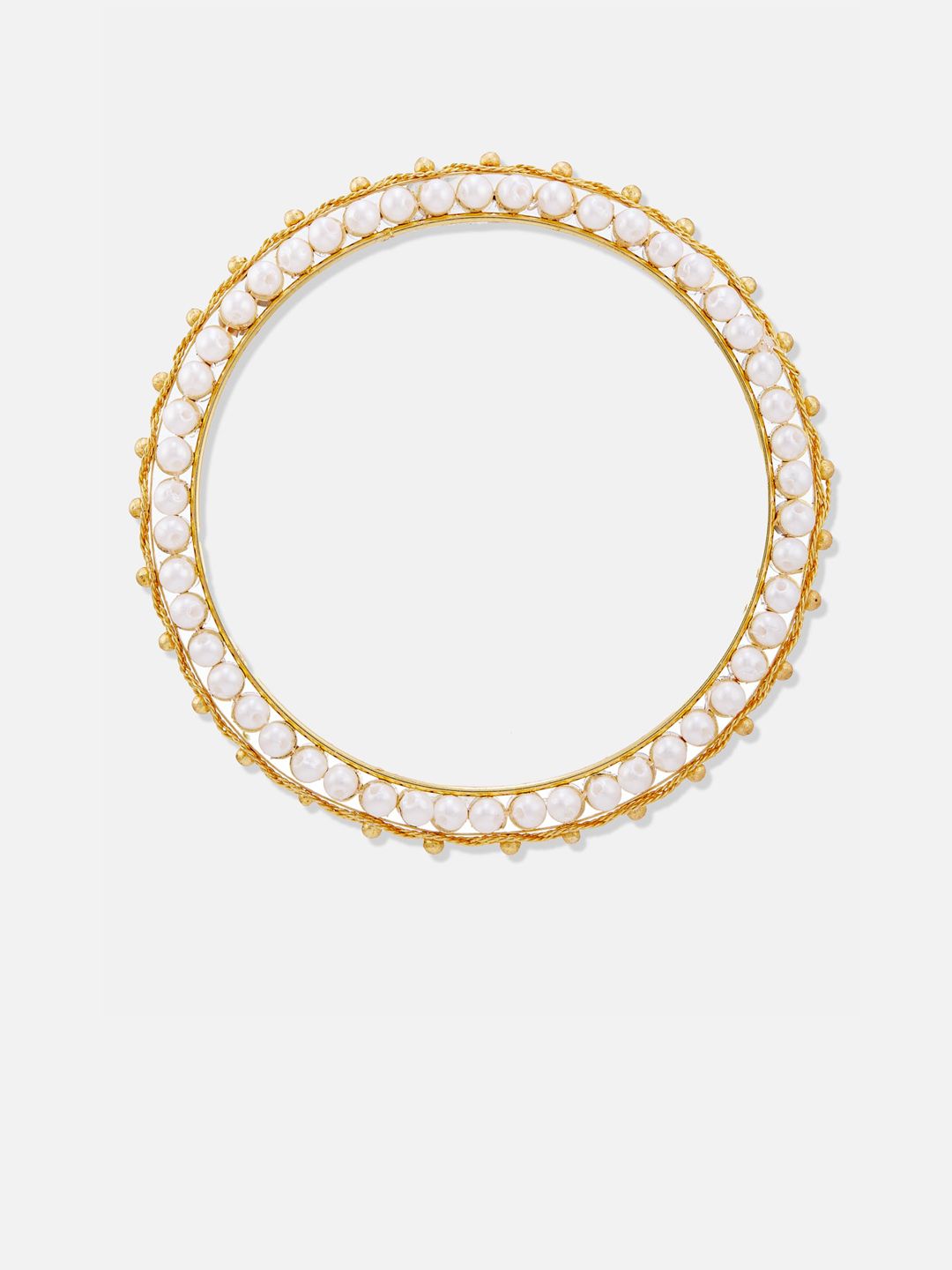 ATIBELLE Set Of 2 Gold-Plated Beaded Bangles