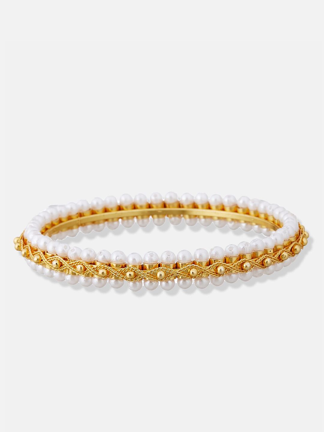 ATIBELLE Set Of 2 Gold-Plated Studded Bangles