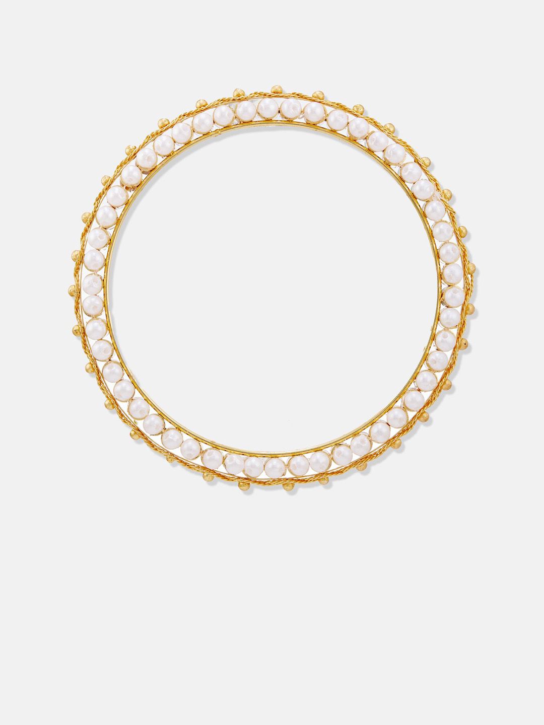 ATIBELLE Set Of 2 Gold-Plated Beaded Bangles