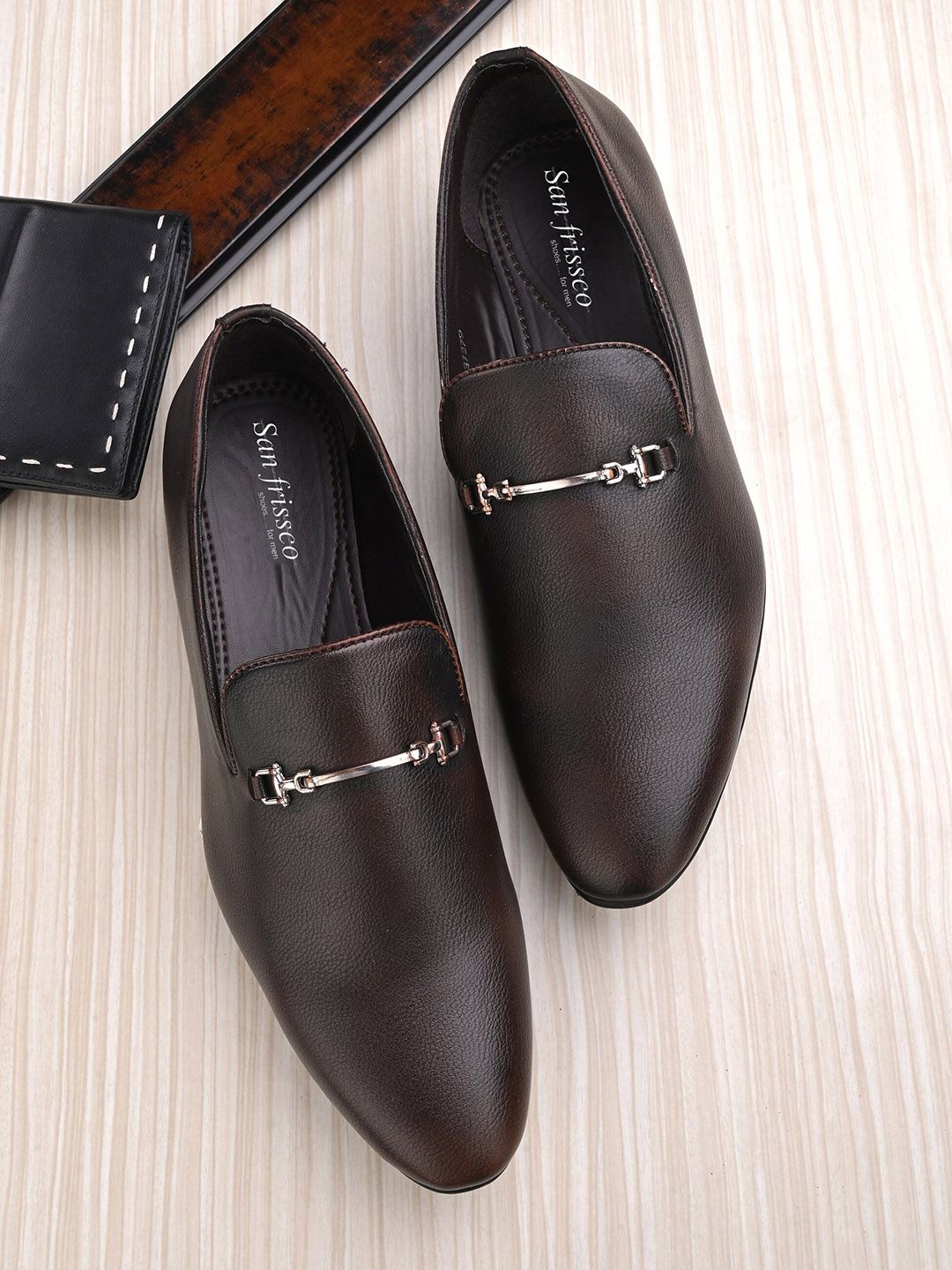 San Frissco Men Round Toe Slip On Formal Shoes-picture-36