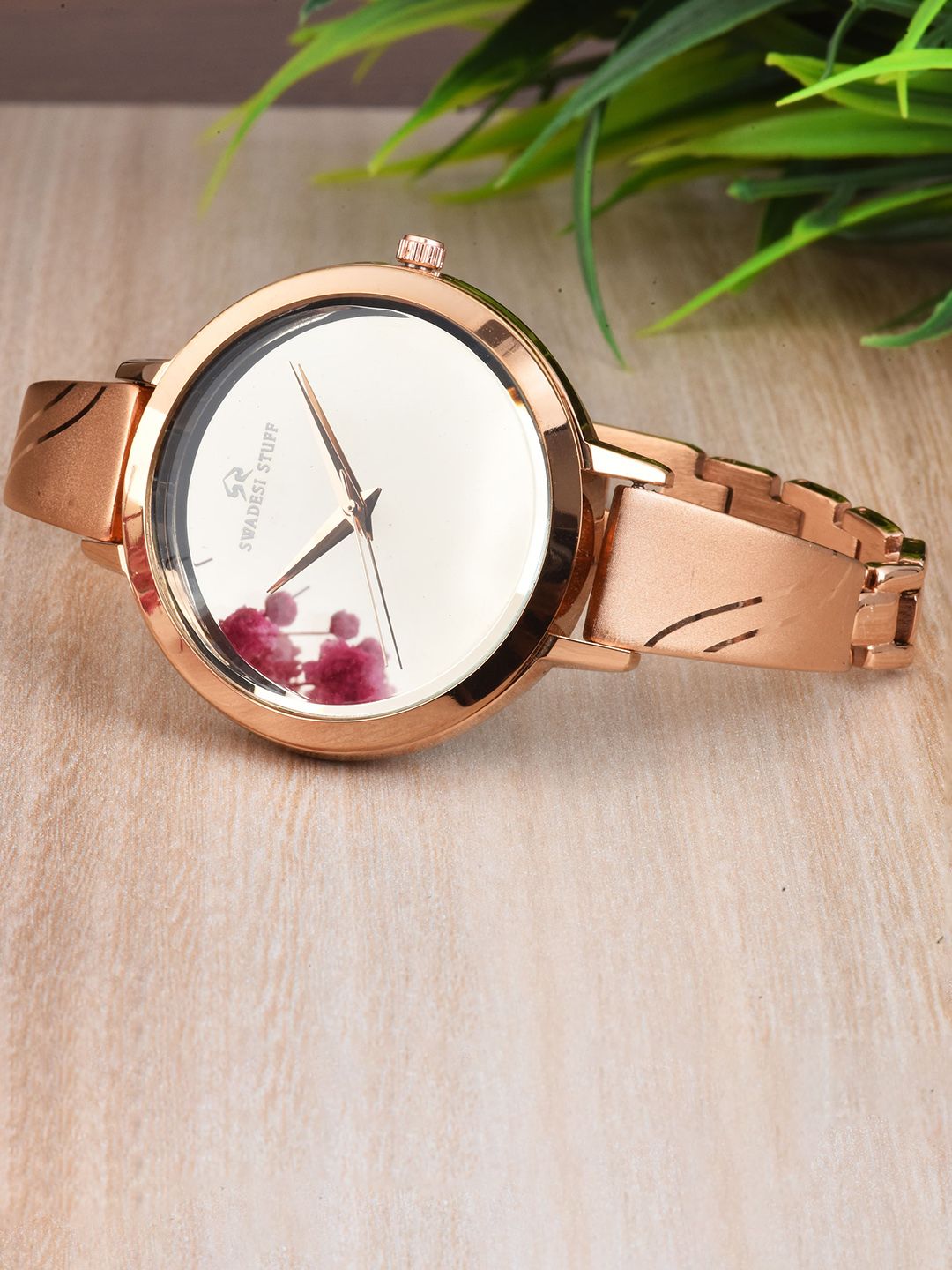 SWADESI STUFF Women Stainless Steel Straps Analogue Watch SF0536 ROSE-picture-16
