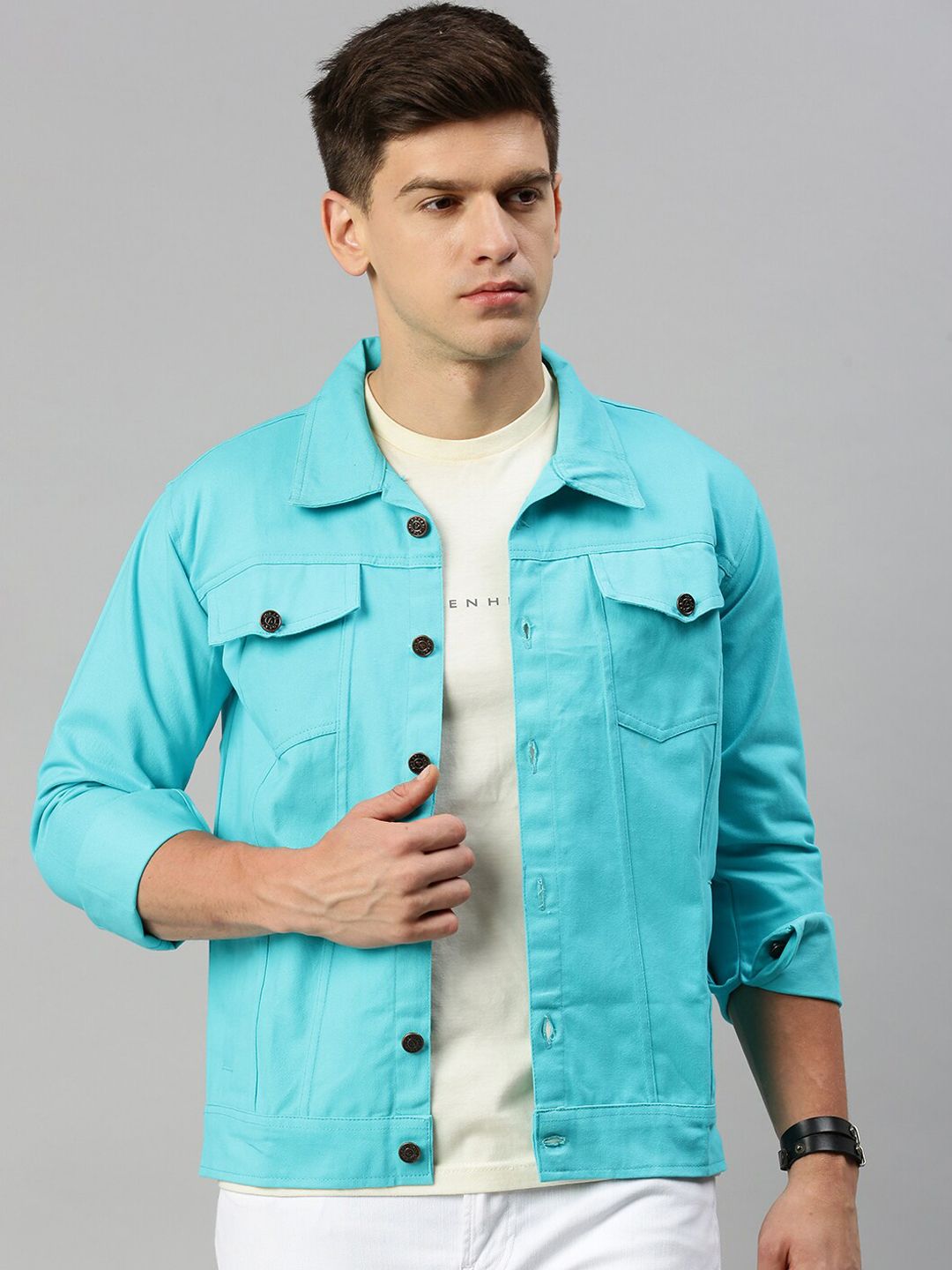 Full Sleeve Slim Fit Voxati Men's Denim Jacket