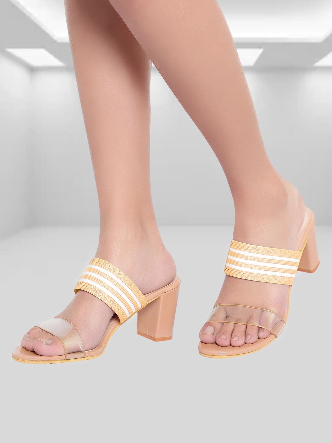 Action Striped Block Heels-picture-35