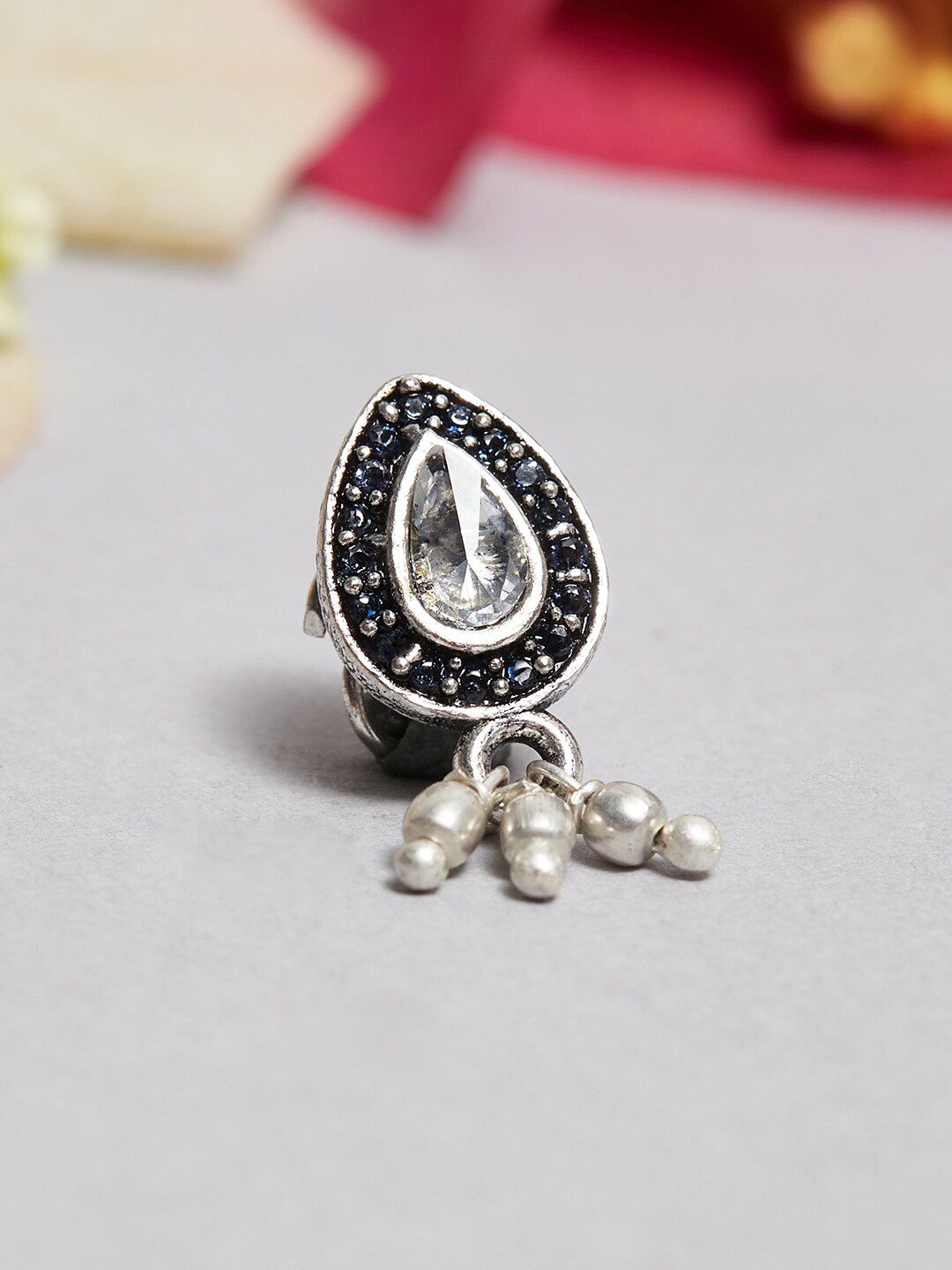 voylla Charming Silver Plated Nose Pin-picture-17