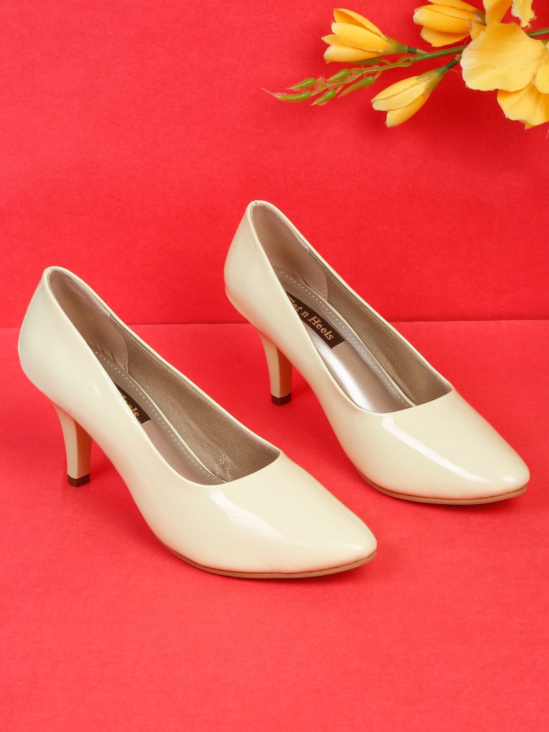 Flat n Heels Pointed Toe Slim Heel Pumps-picture-31
