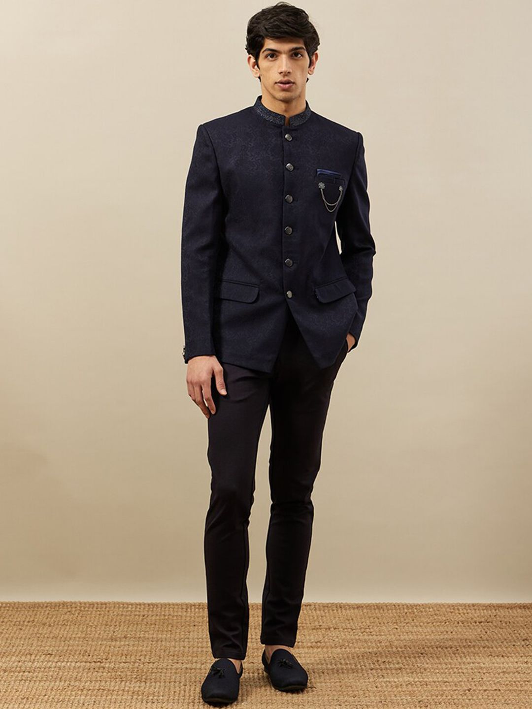 Buy Indo Western Outfits for Men - Achkan style sherwani, Black Achkan, Indo  Western Menswear Online India | Bonsoir