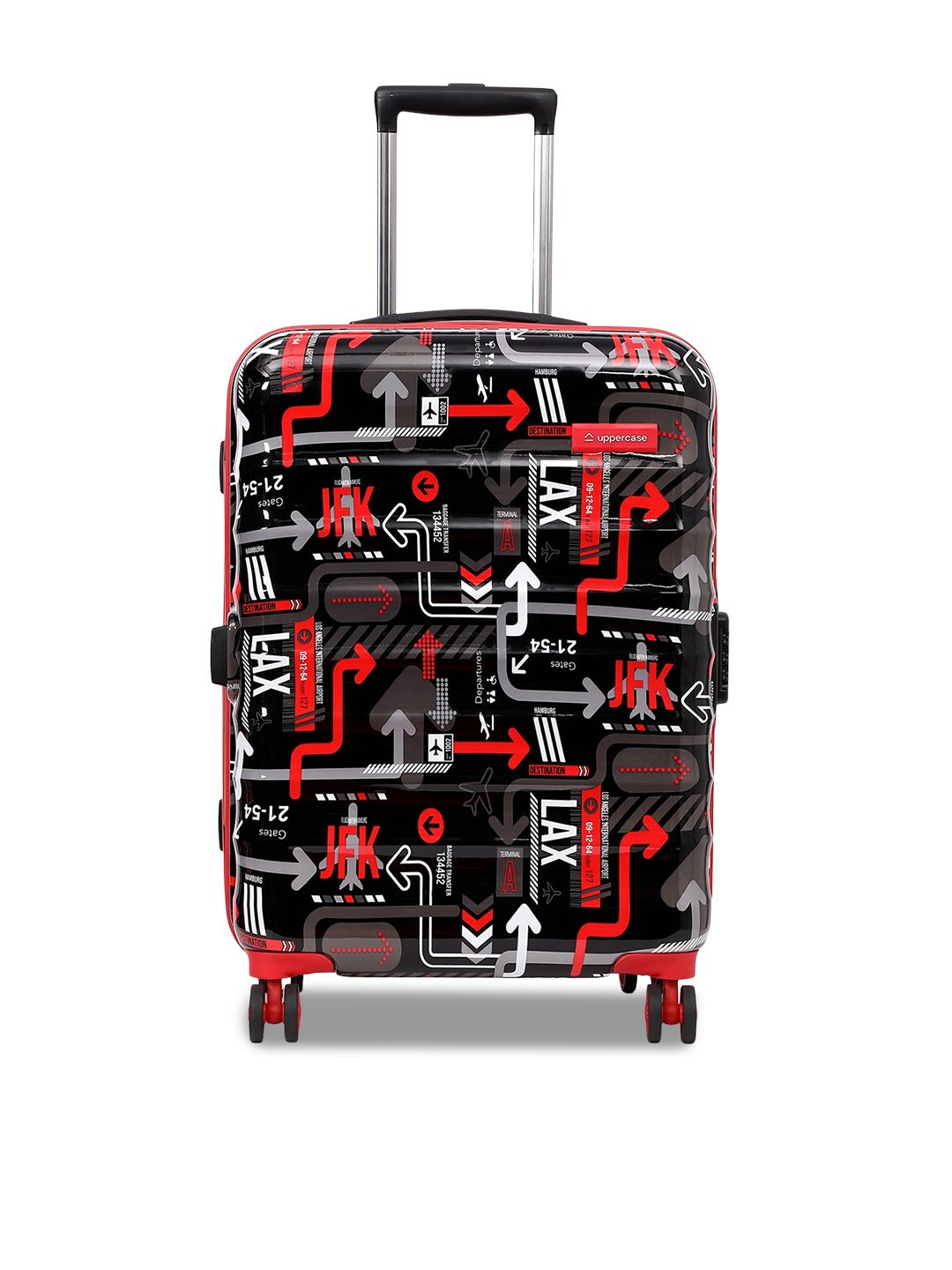 uppercase JFK Printed Hard-Sided Medium Trolley Suitcase-picture-39