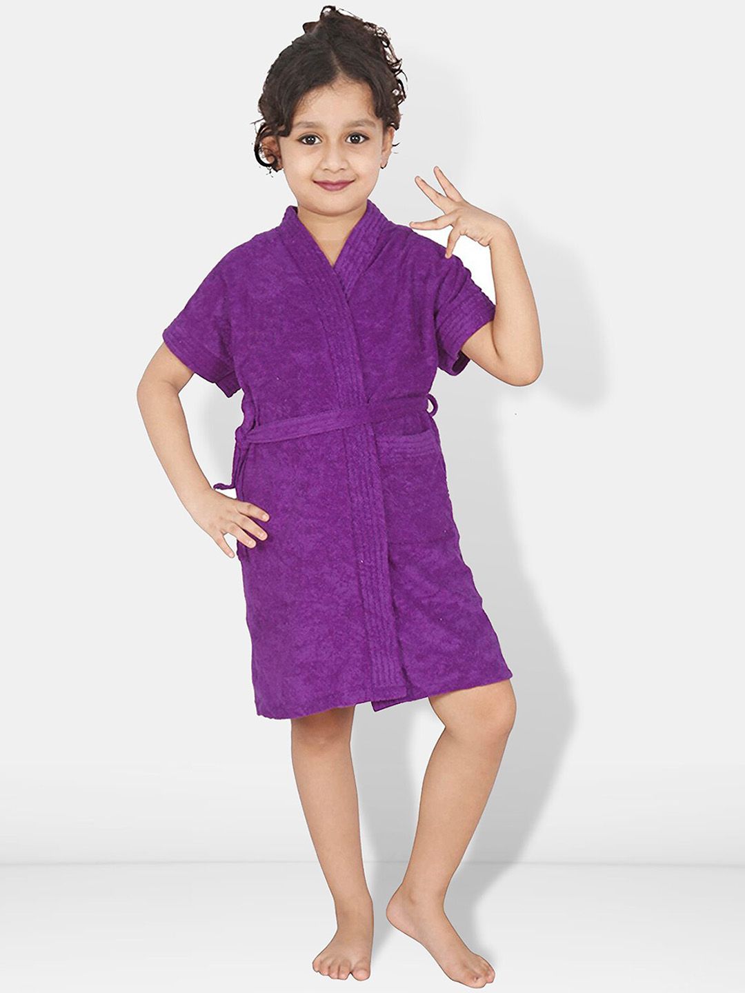 Be You Kids Terry Cotton Water Absorbent Bath Robe With Belt-picture-56