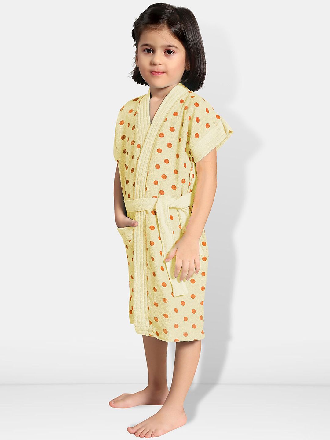 Be You Kids Printed Terry Cotton Water Absorbent Bath Robe With Belt-image-37