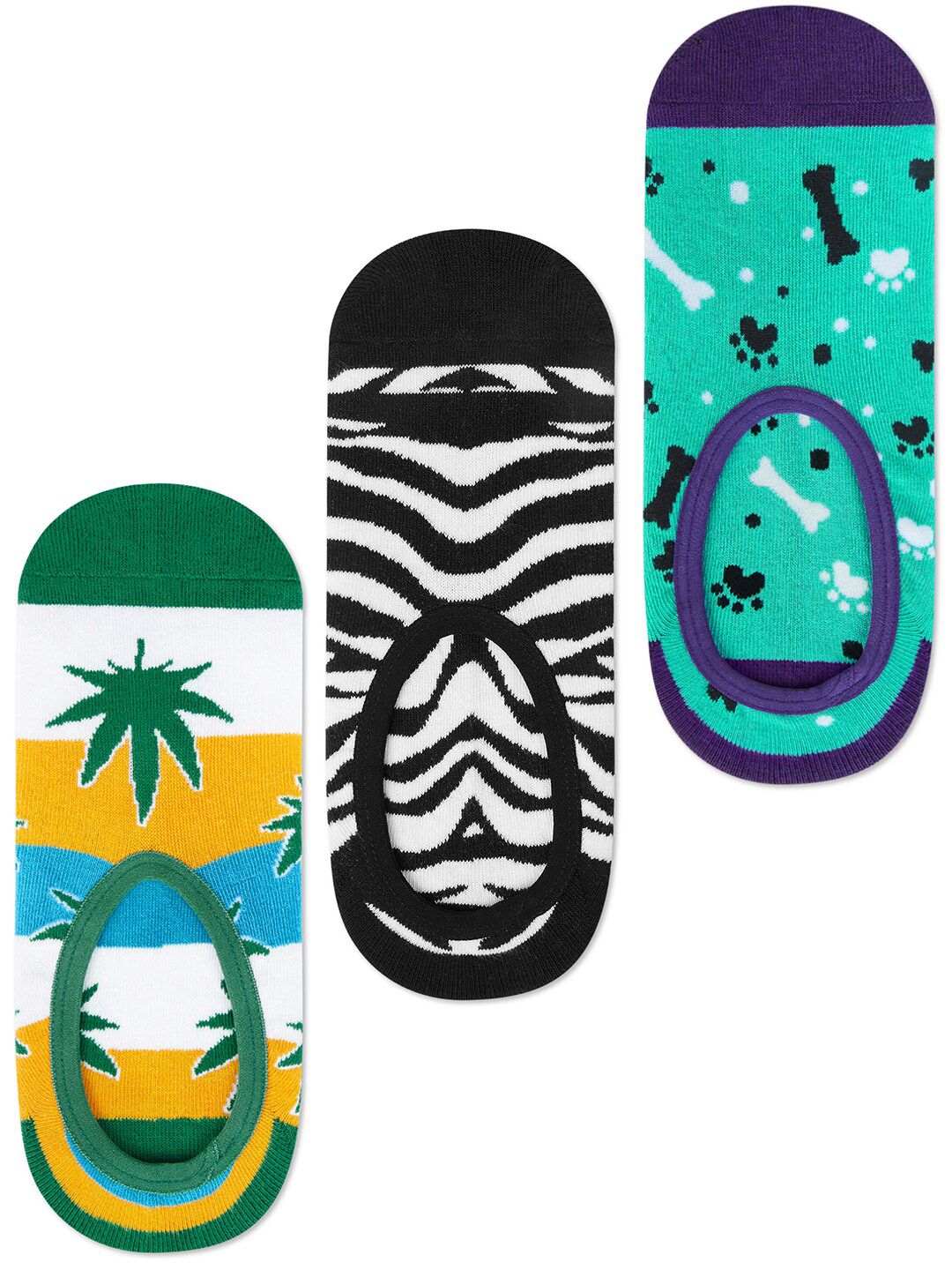 Dynamocks Pack Of 3 Patterned Odour-Free Shoe-Liners-picture-21