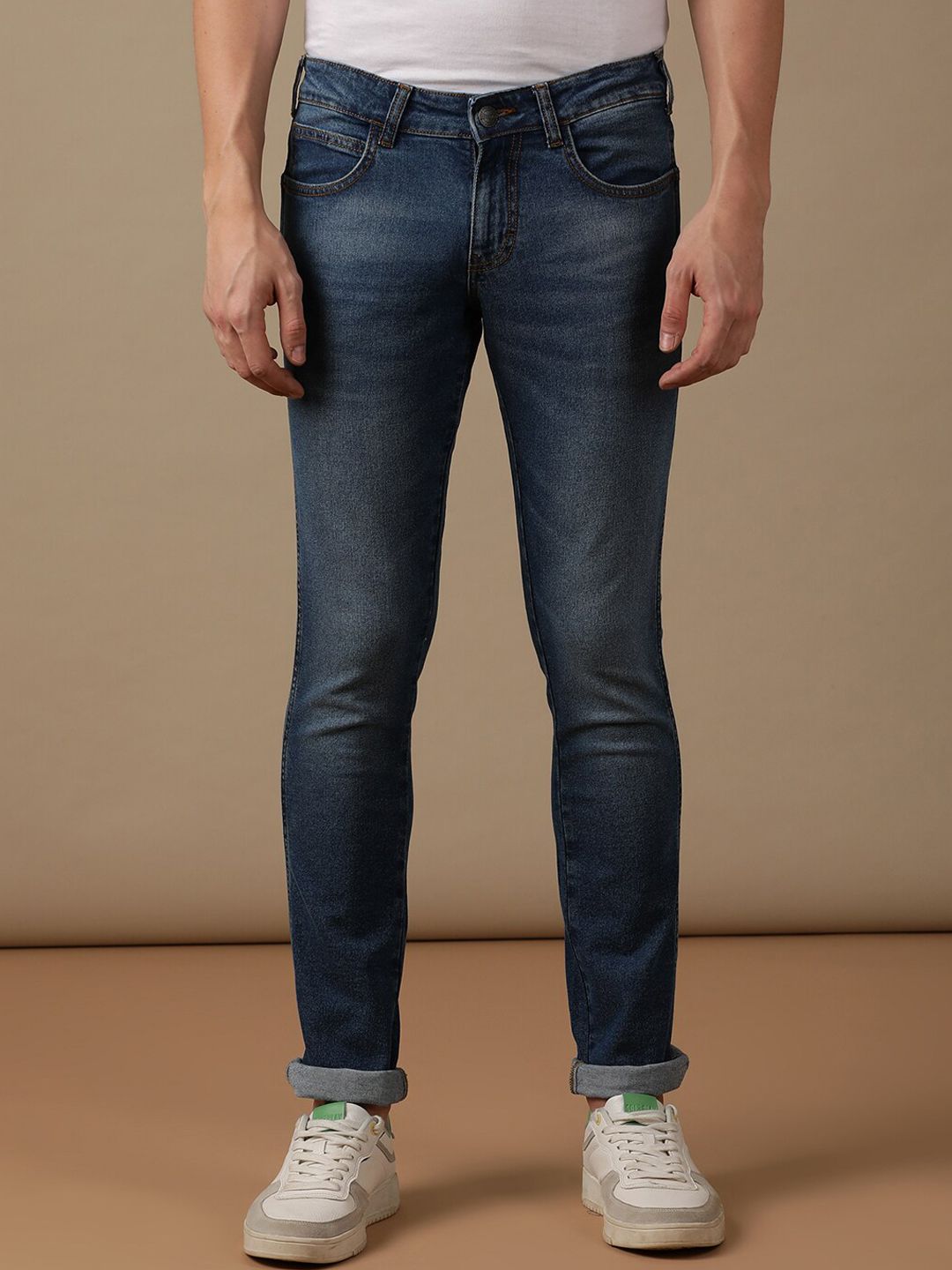 Wrangler Men Cotton Skanders Slim Fit Low-Rise Light Fade Stretchable Jeans-picture-11