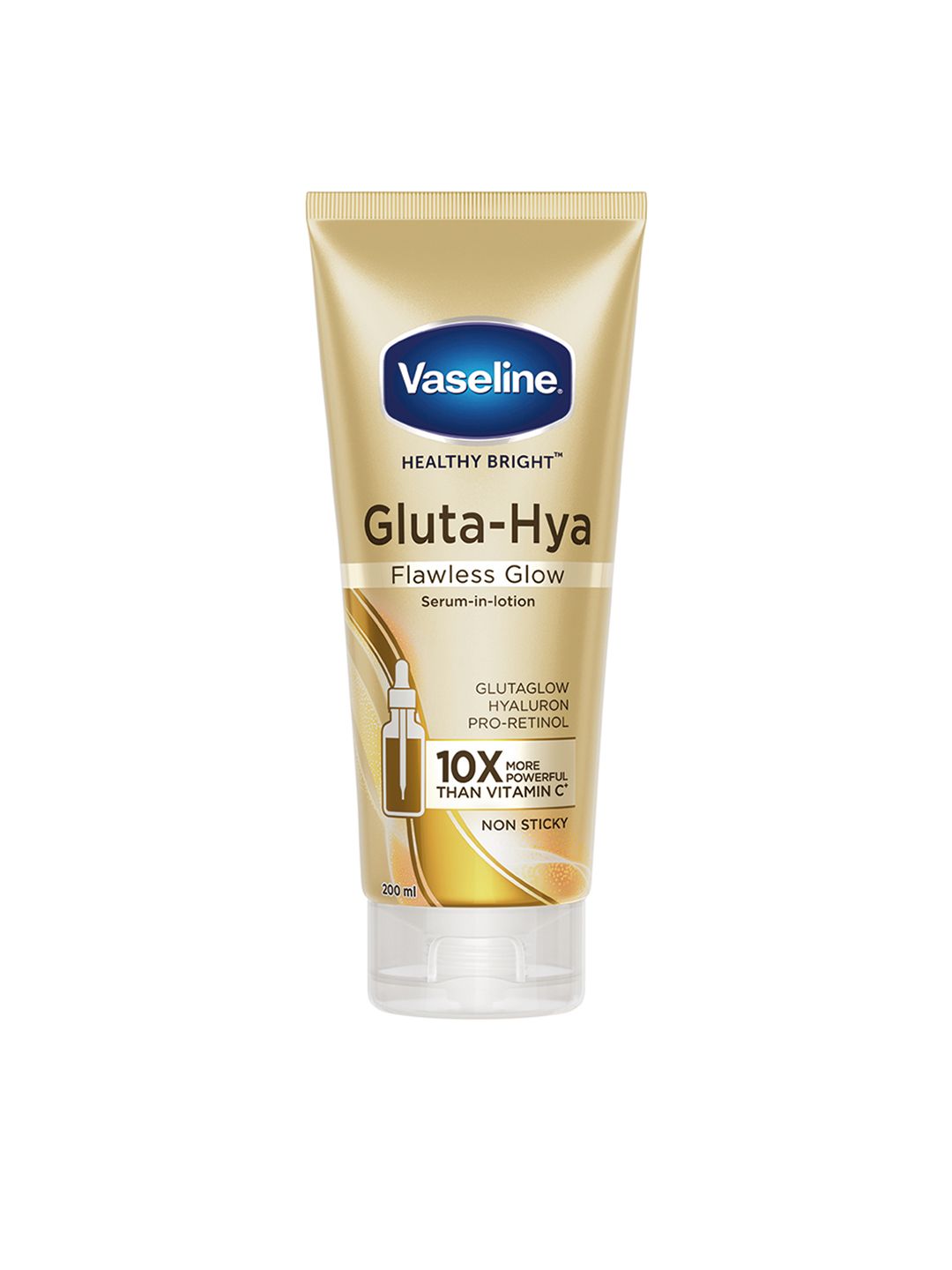 Vaseline Non-Sticky Gluta Hya Flawless Glow Serum-in-Lotion - 200 ml