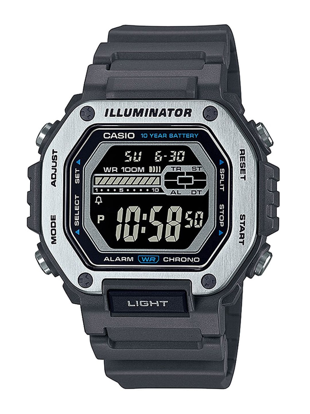 CASIO Men Patterned Dial & Wrap Around Straps Digital Chronograph Watch D302-picture-23
