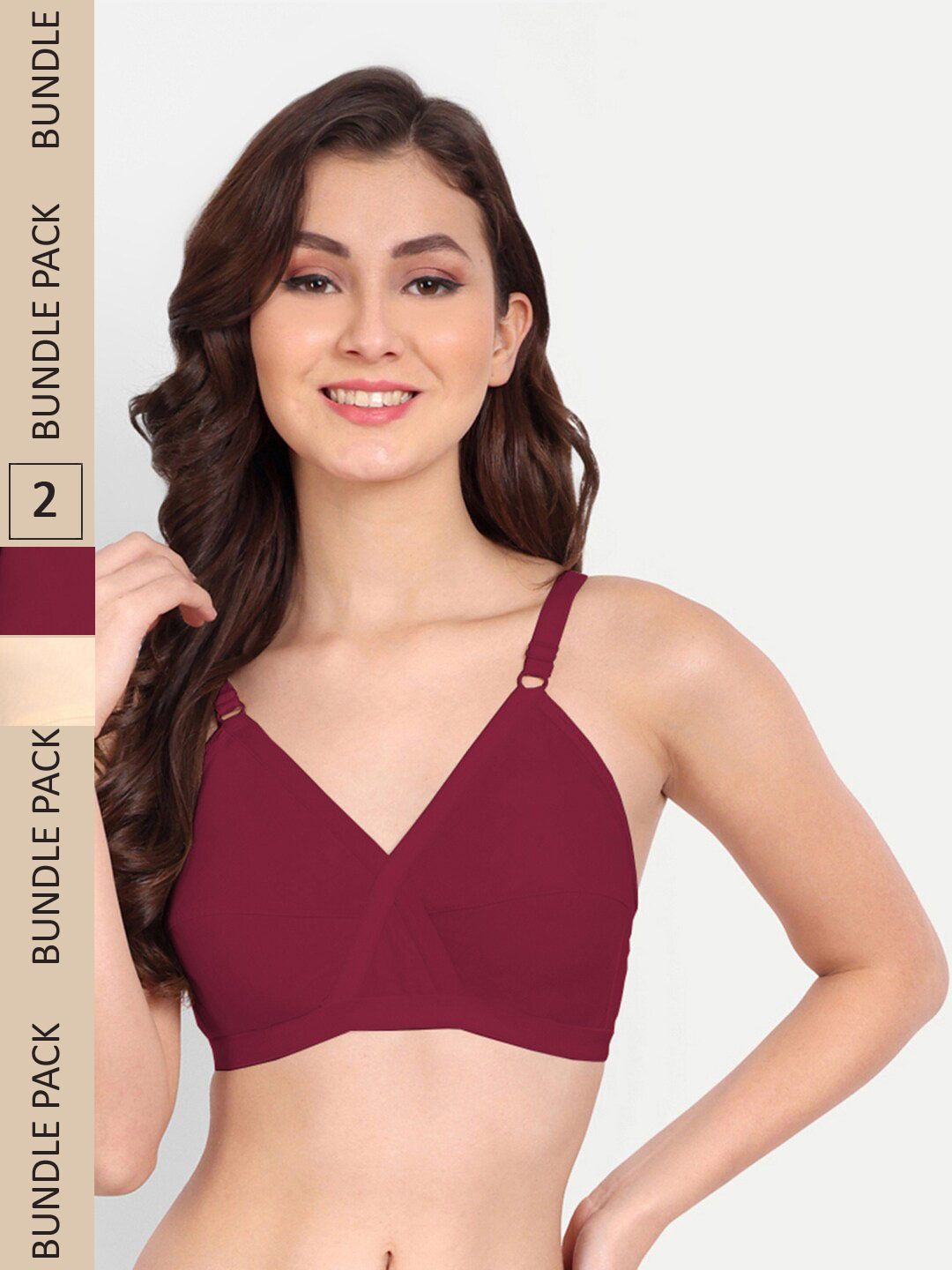 FIMS Pack Of 2 Non Padded Full Coverage All Day Comfort Dry-Fit Everyday Bra-picture-28