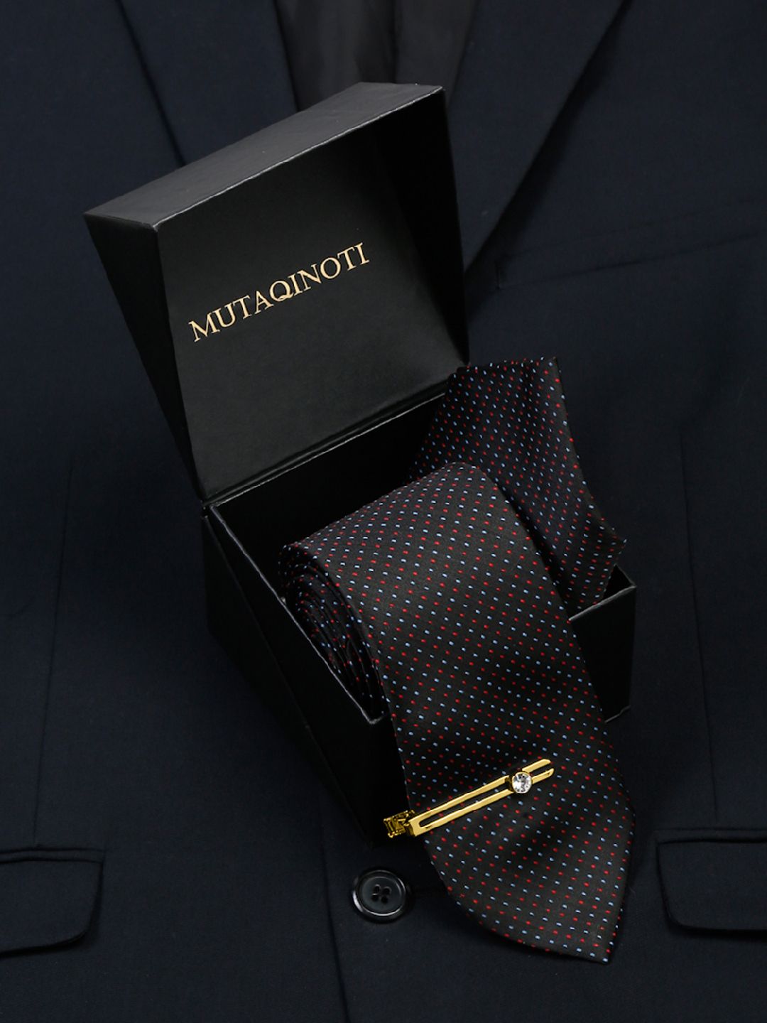 MUTAQINOTI Men Silk Necktie Accessory Gift Set-picture-58