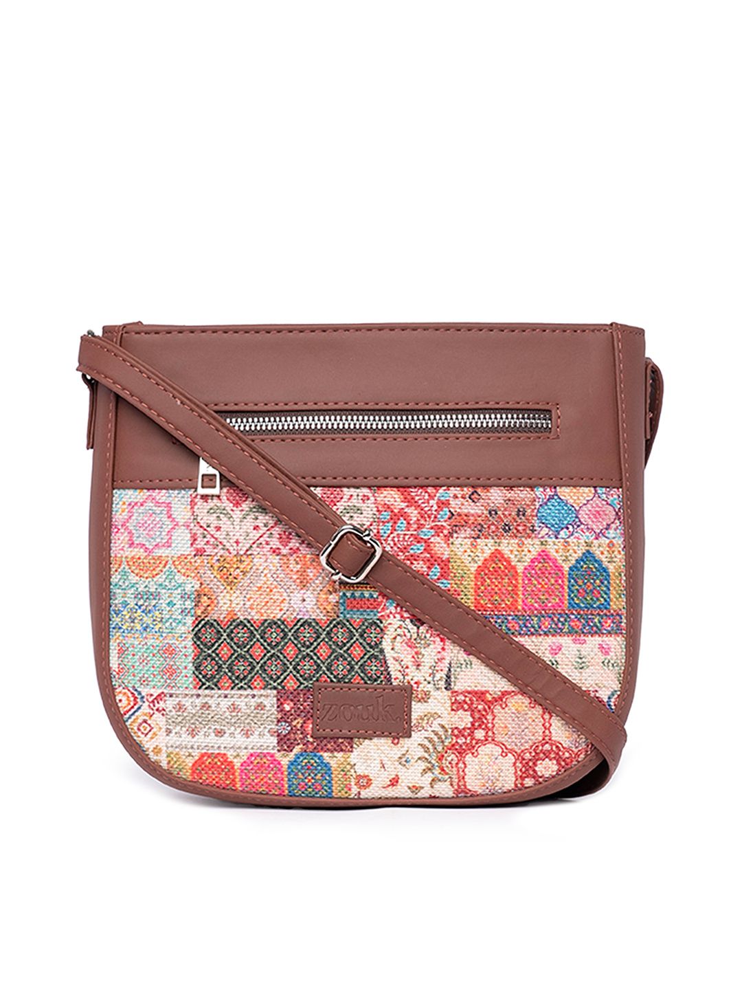 ZOUK Women Floral Printed Structured Sling Bag-picture-19