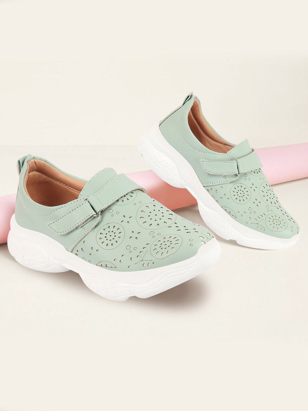 FAUSTO Women Laser Cuts Lightweight Slip-On Sneakers-picture-42