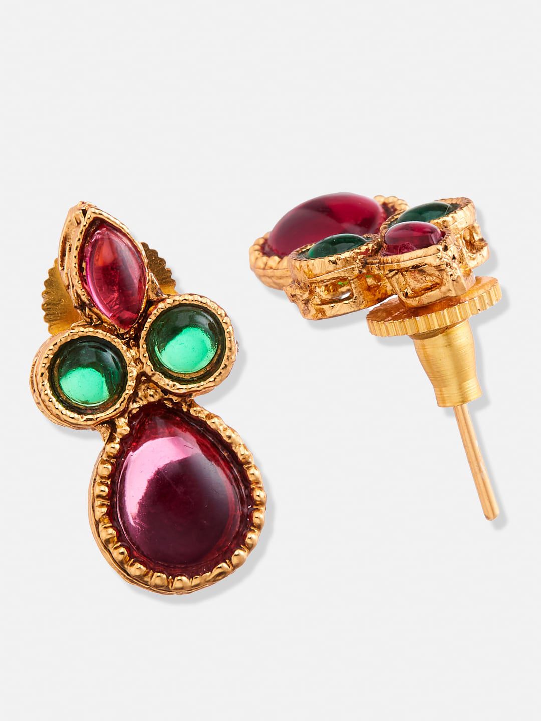 ATIBELLE Gold-Plated Stone-Studded & Jewellery Set