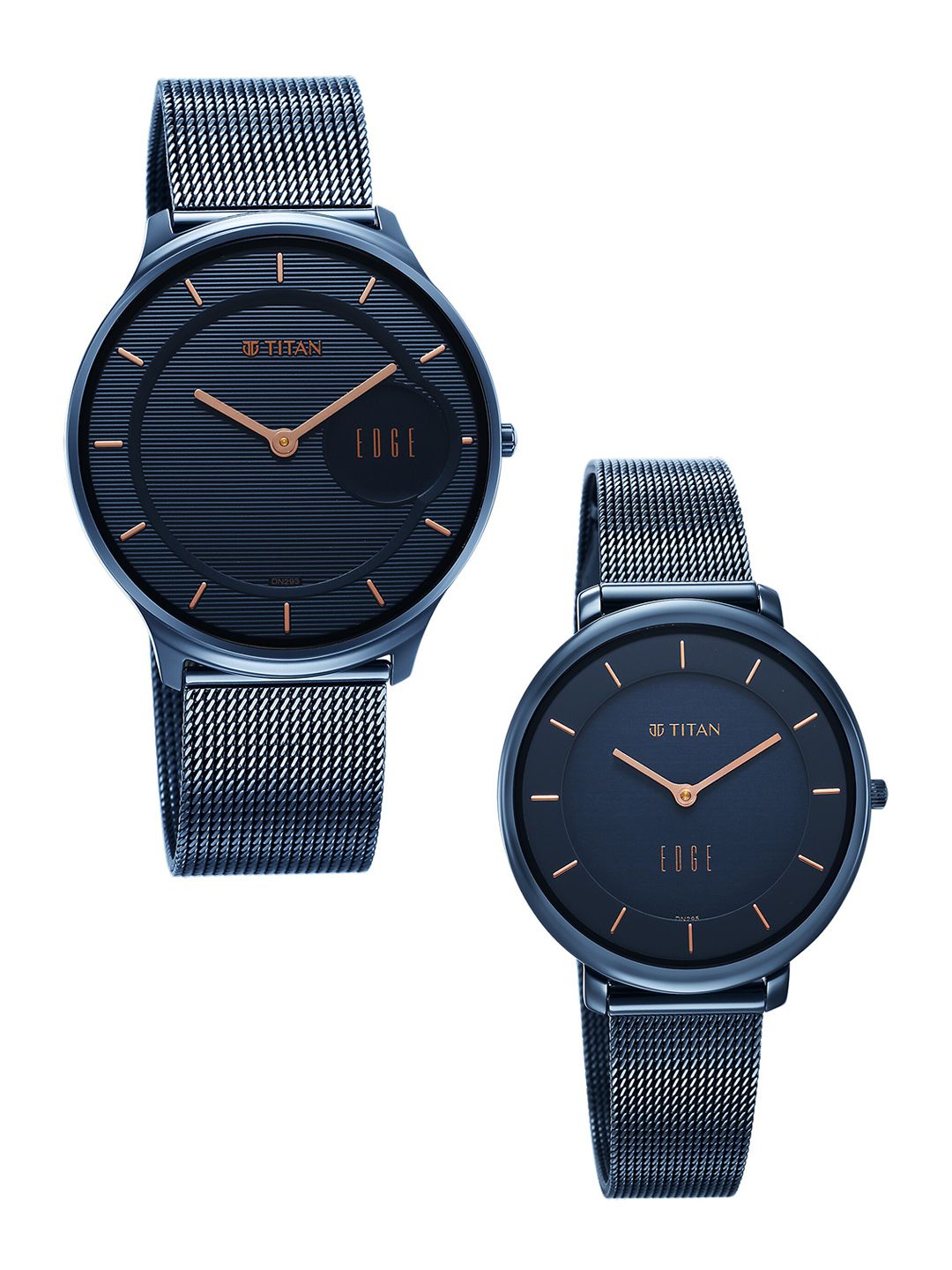 Titan Set Of 2 Dial & Stainless Steel Bracelet Style Straps Analogue Watch 18432655QM01