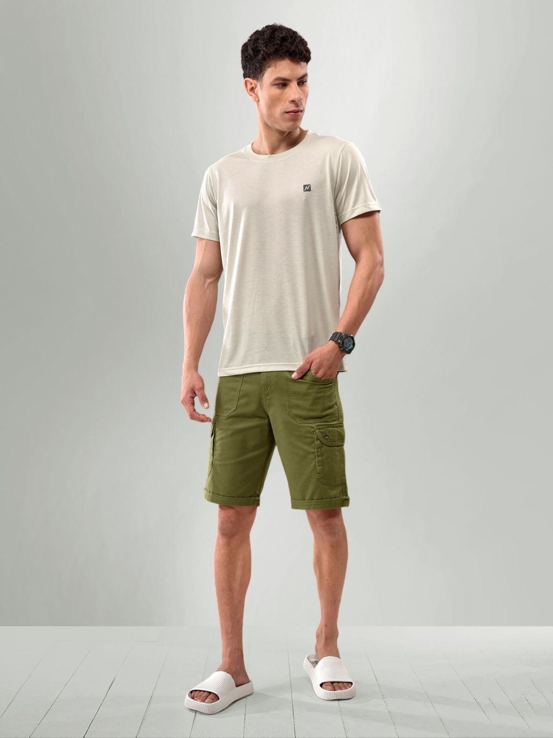 LUX NITRO Round Neck Anti Odour Regular Fit T-Shirt-image-41