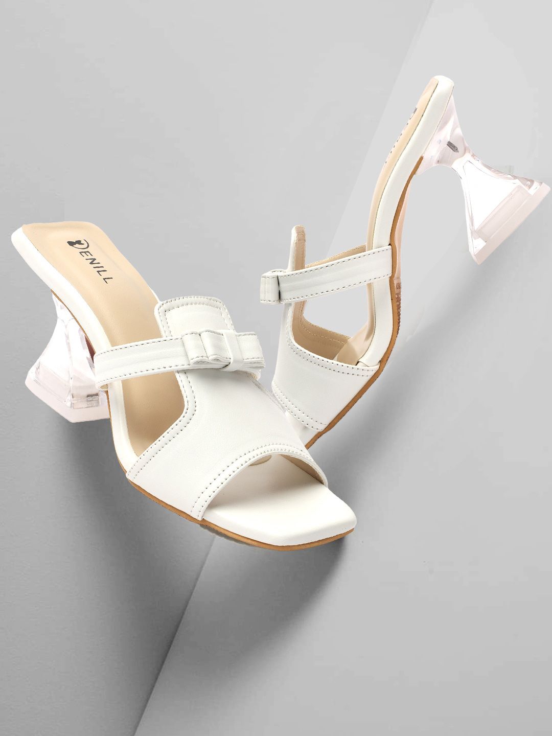 Denill Open Toe Triangle Block Heels-picture-18