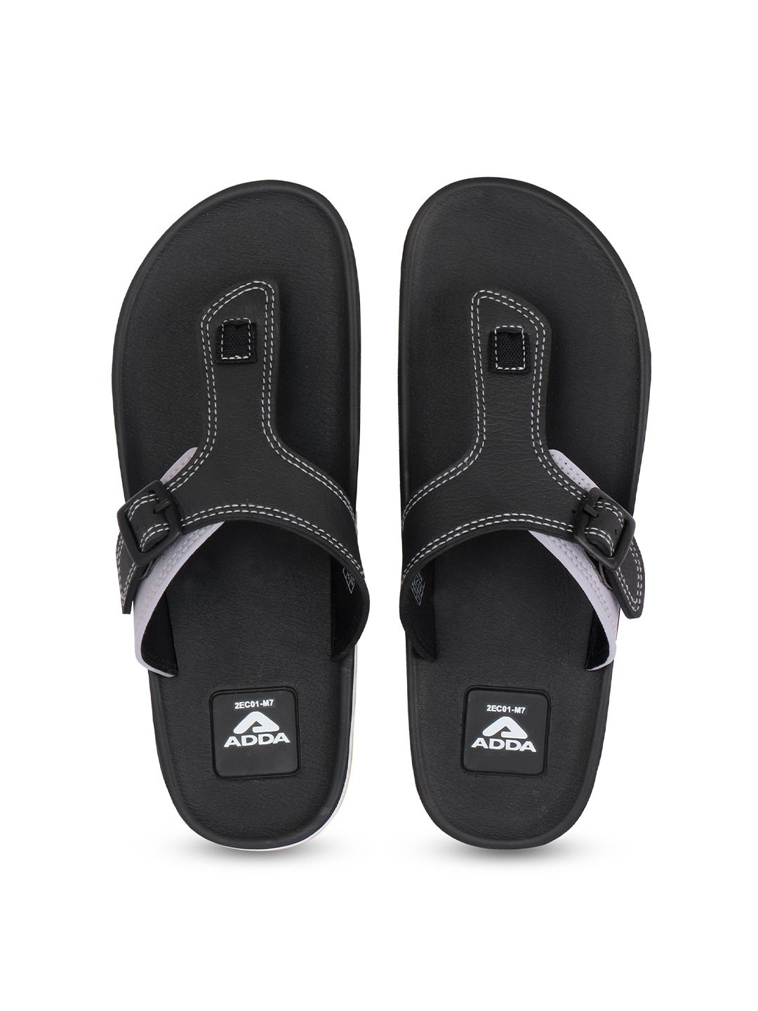 Adda Men Buckled Rubber Thong Flip-Flops-picture-34