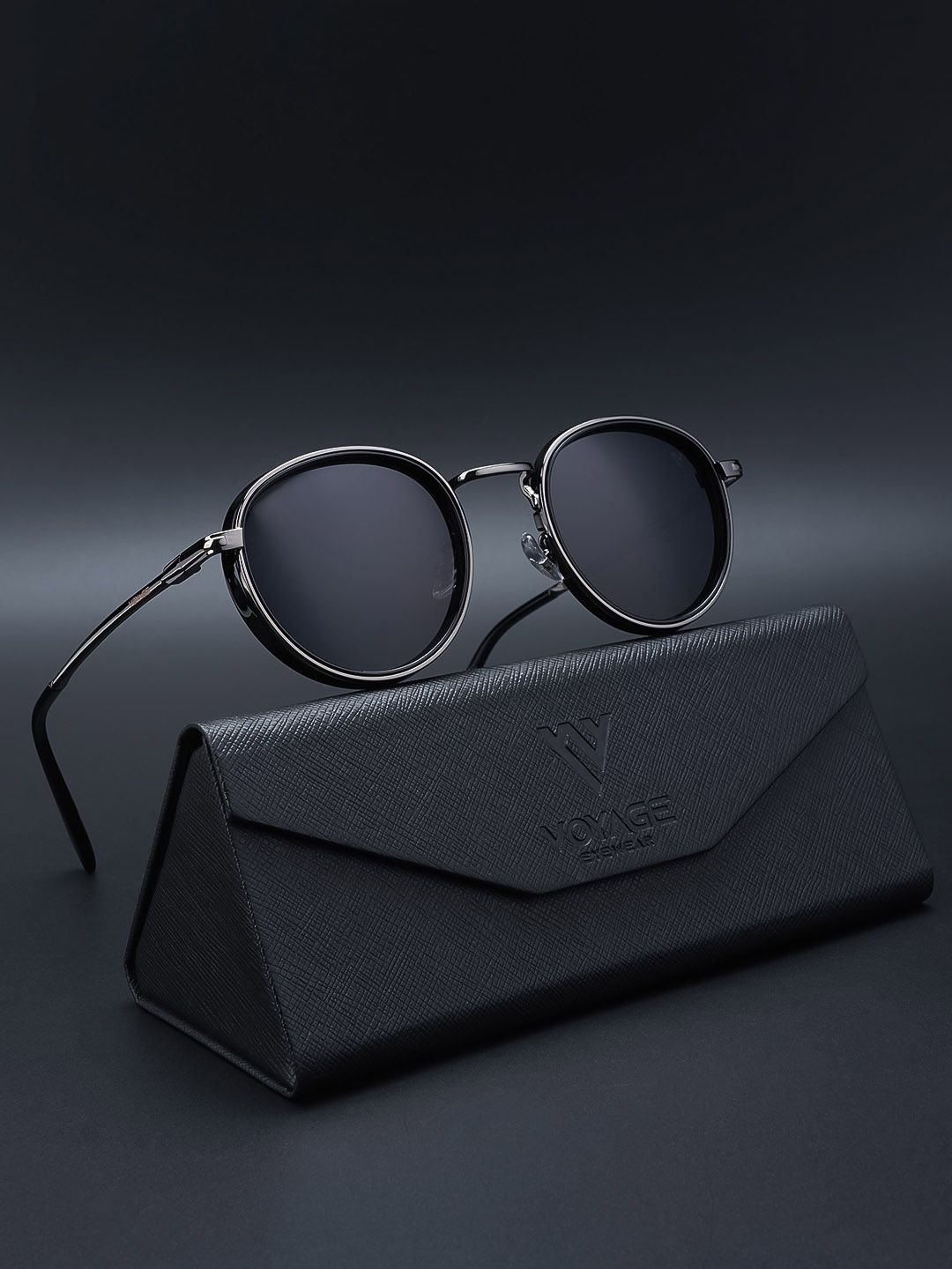 Voyage Polarised And UV Protected Lens Full Rim Round Sunglasses 3040MG3982Z-picture-25
