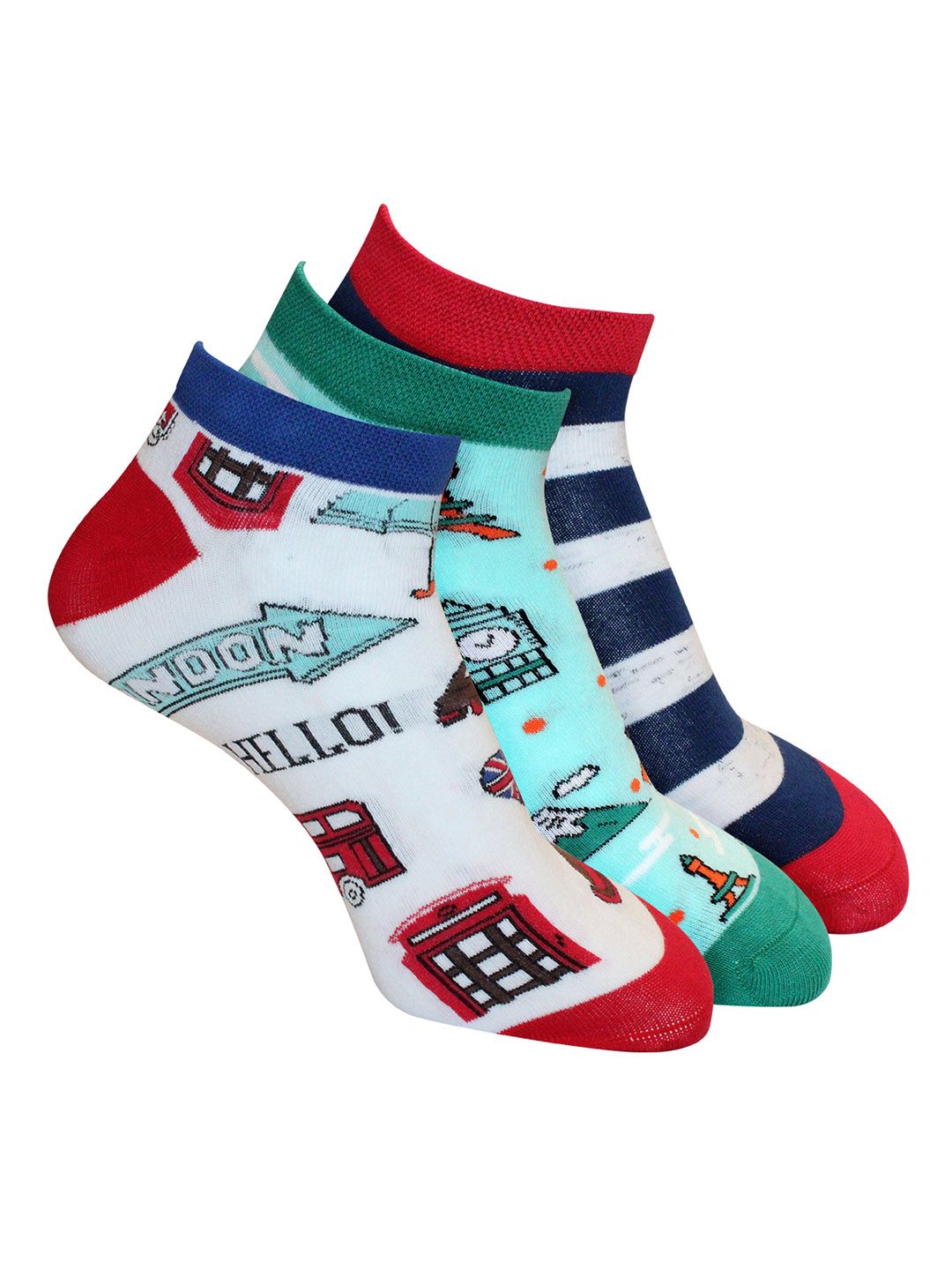 Man Arden Men Pack Of 3 Patterned Cotton The Deep Dice Designer Edition Ankle-Length Socks-image-32