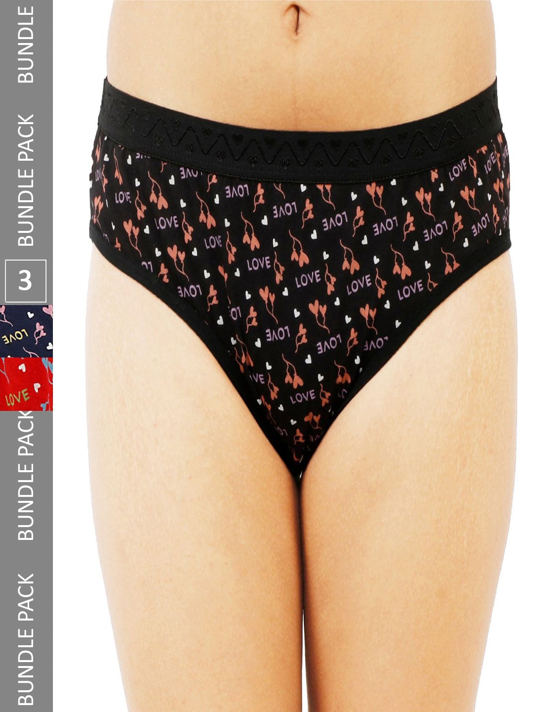 LADYLAND Women Pack Of 3 Assorted Printed Long Lasting Cotton Hipster Briefs-picture-21