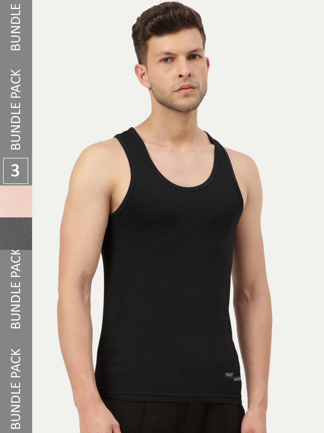 FREECULTR Men Pack Of 3 Bamboo Cotton Innerwear Basic Vests-picture-19