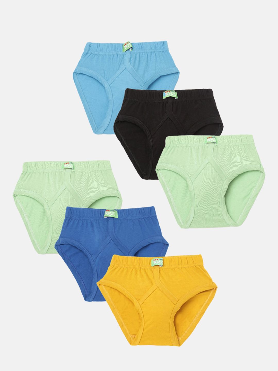 Lux Cozi Boys Pack Of 6 Assorted Cotton Anti-Odour Basic Briefs-picture-15