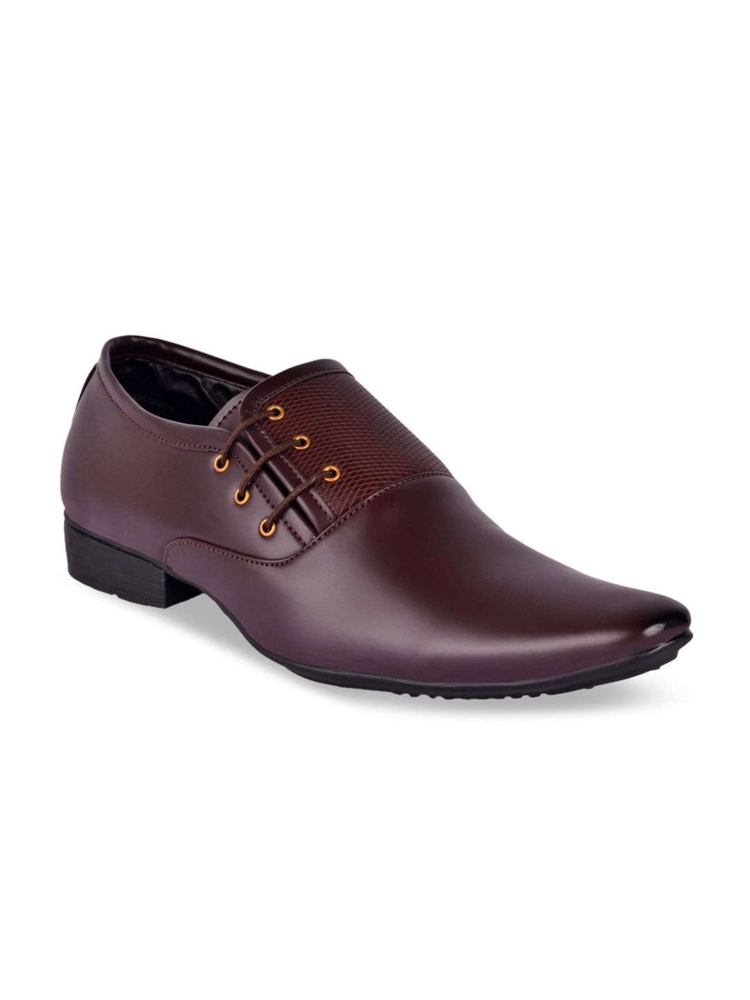 aadi Men Textured Comfort-Fit Formal Oxfords-picture-15