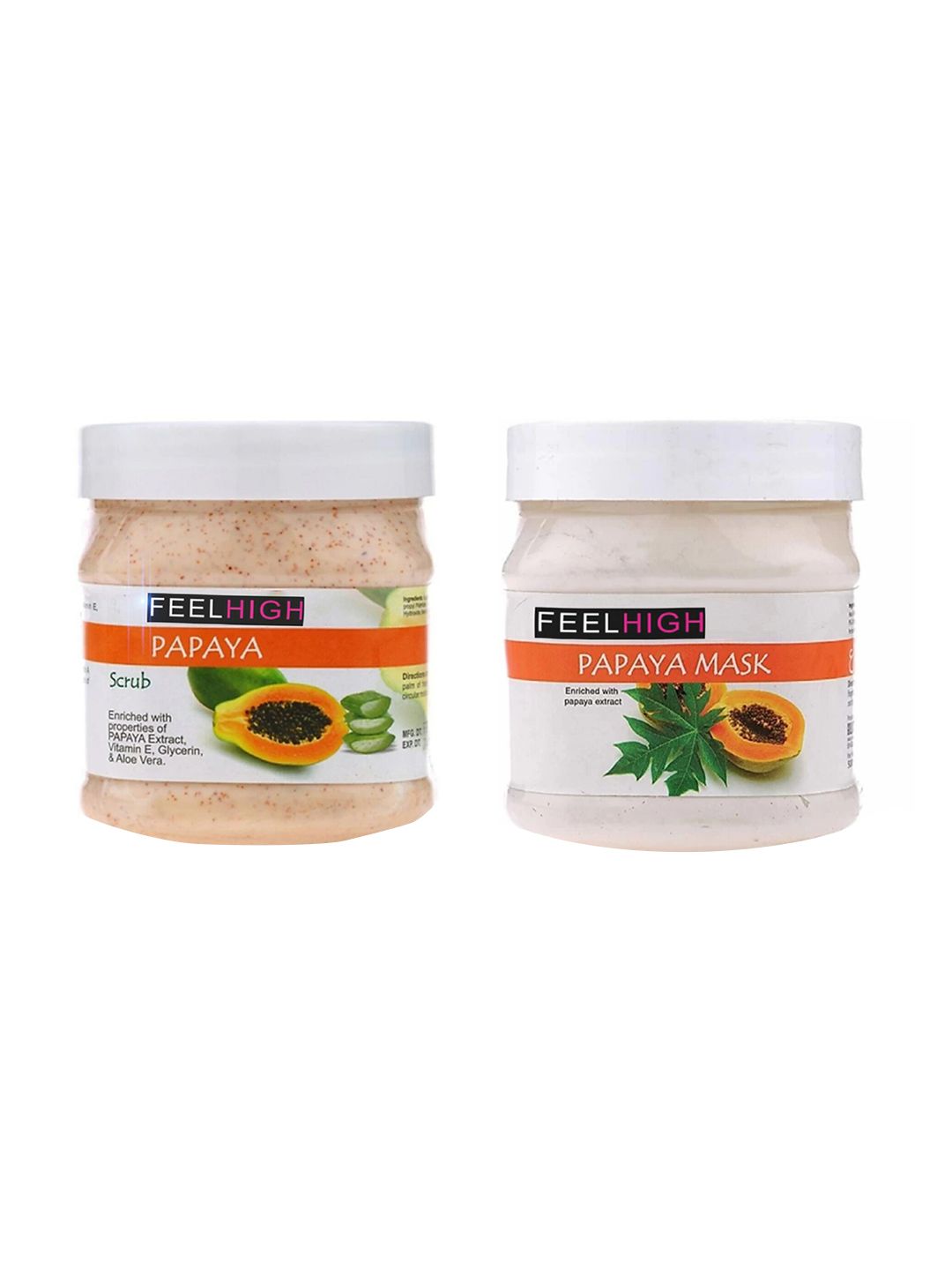 FEELHIGH Set Of 2 Papaya Face & Body Scrub & Papaya Mask Facial Kit 500ml Each-image-43