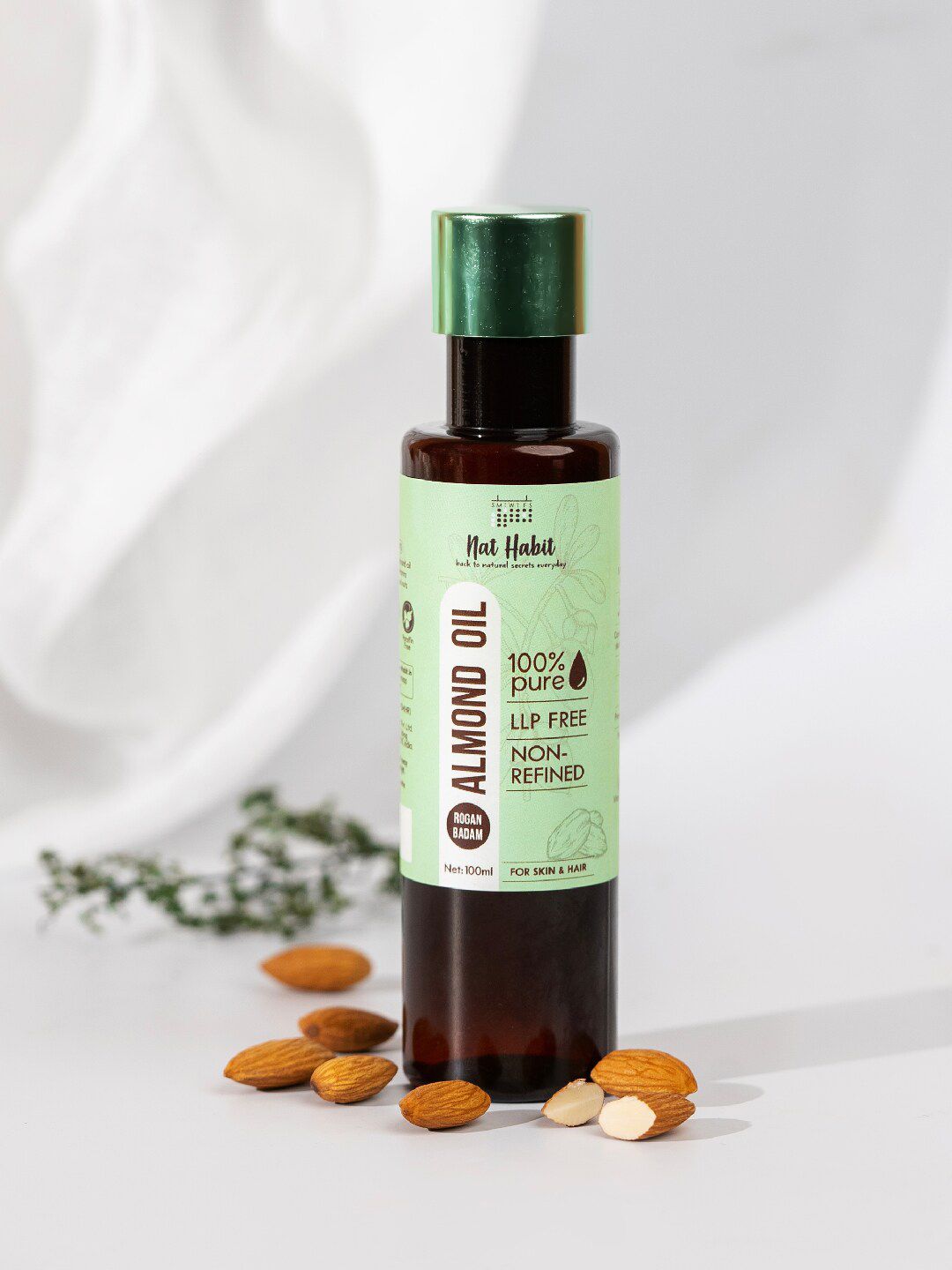 Nat Habit Non Refined  LLP Free Pure Almond (Badam) Oil 100ml-picture-37