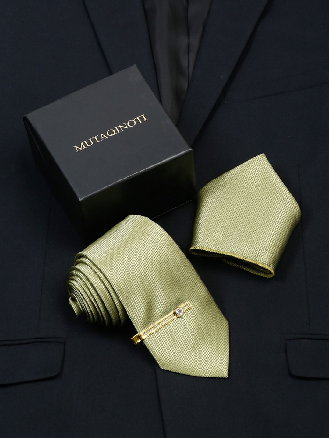 MUTAQINOTI Men Silk Necktie Accessory Gift Set-picture-46