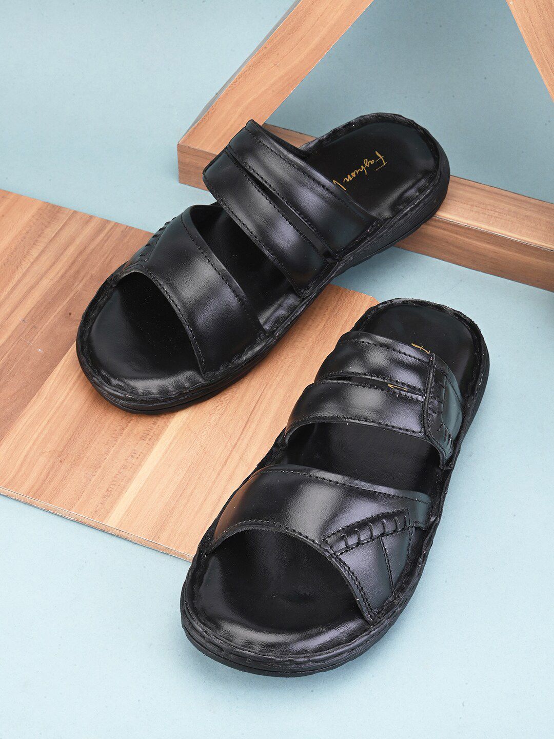 Fashion Victim Men Open One Toe Leather Comfort Sandals-picture-14