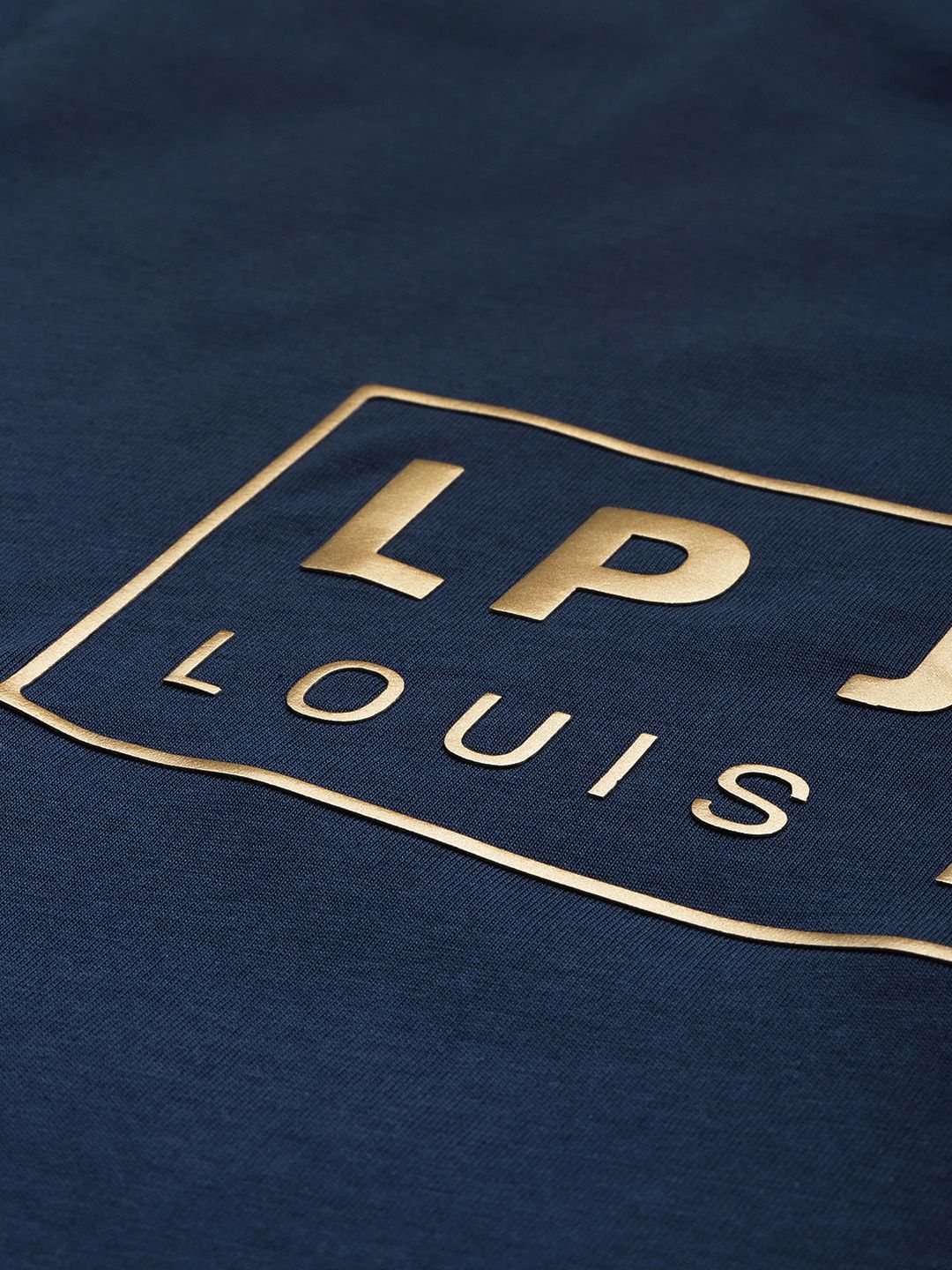 Louis Philippe Jeans Brand Logo Pure Cotton Applique Slim Fit T-shirt
