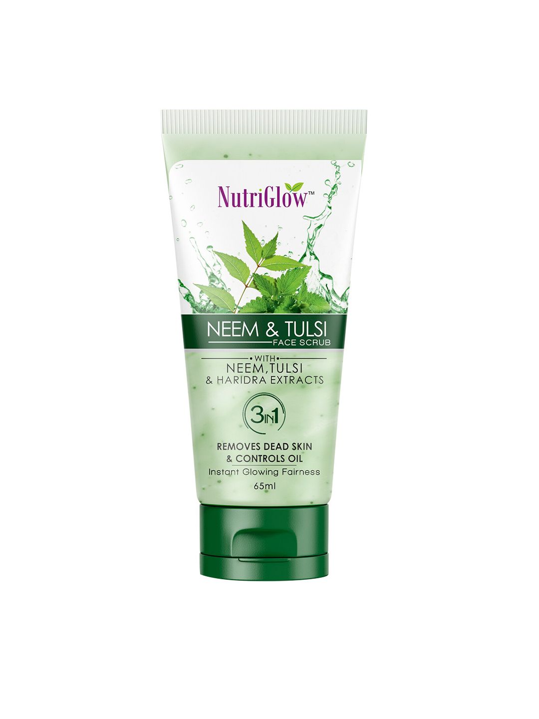 NutriGlow Neem & Tulsi Face Scrub For Pimple-Free Skin with Haridra Extracts - 65ml-image-27